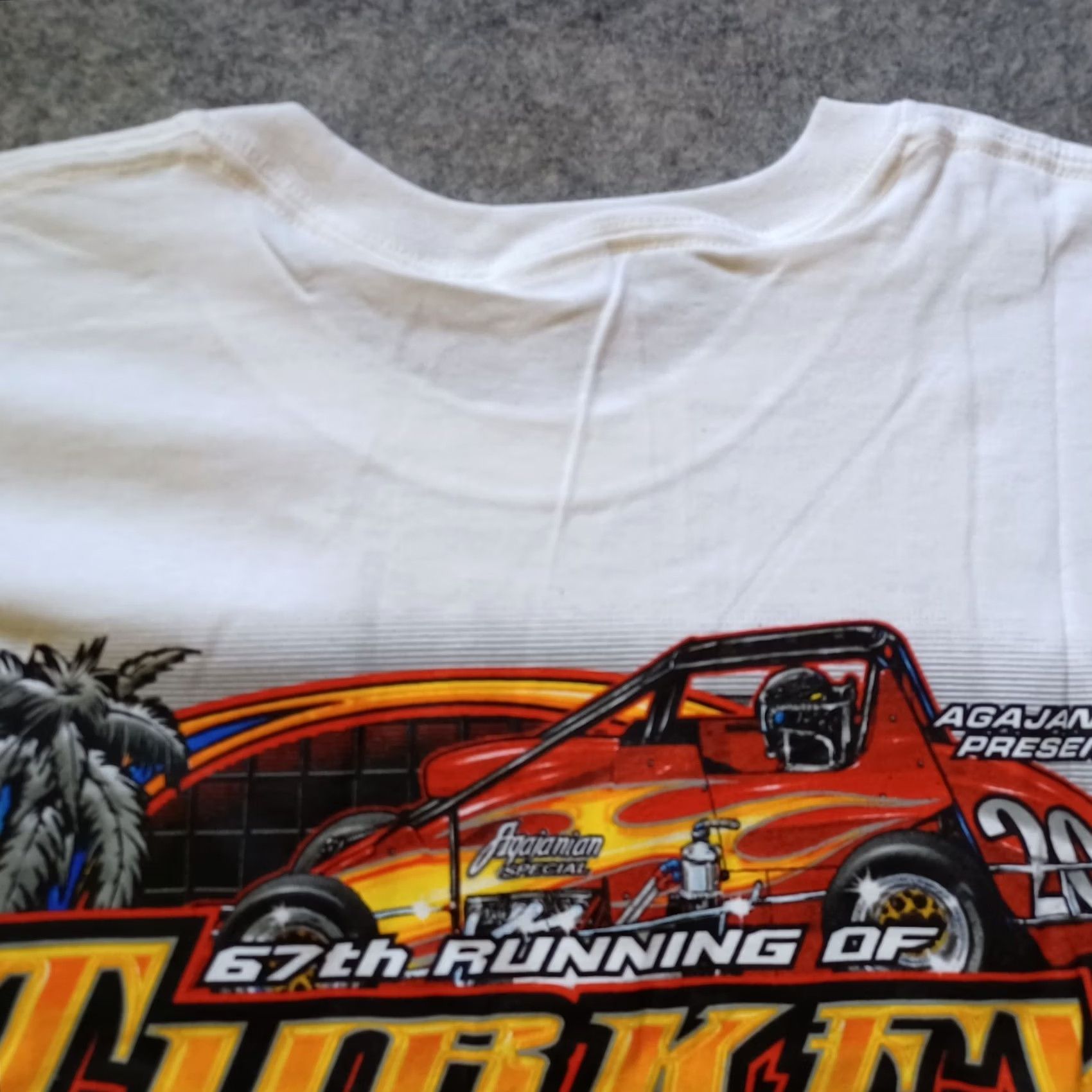 Gildan Midget Grand Prix Mens Shirt Large White 67th Running Of Turkey Night Racing 2 Size US L / EU 52-54 / 3 - 4 Thumbnail