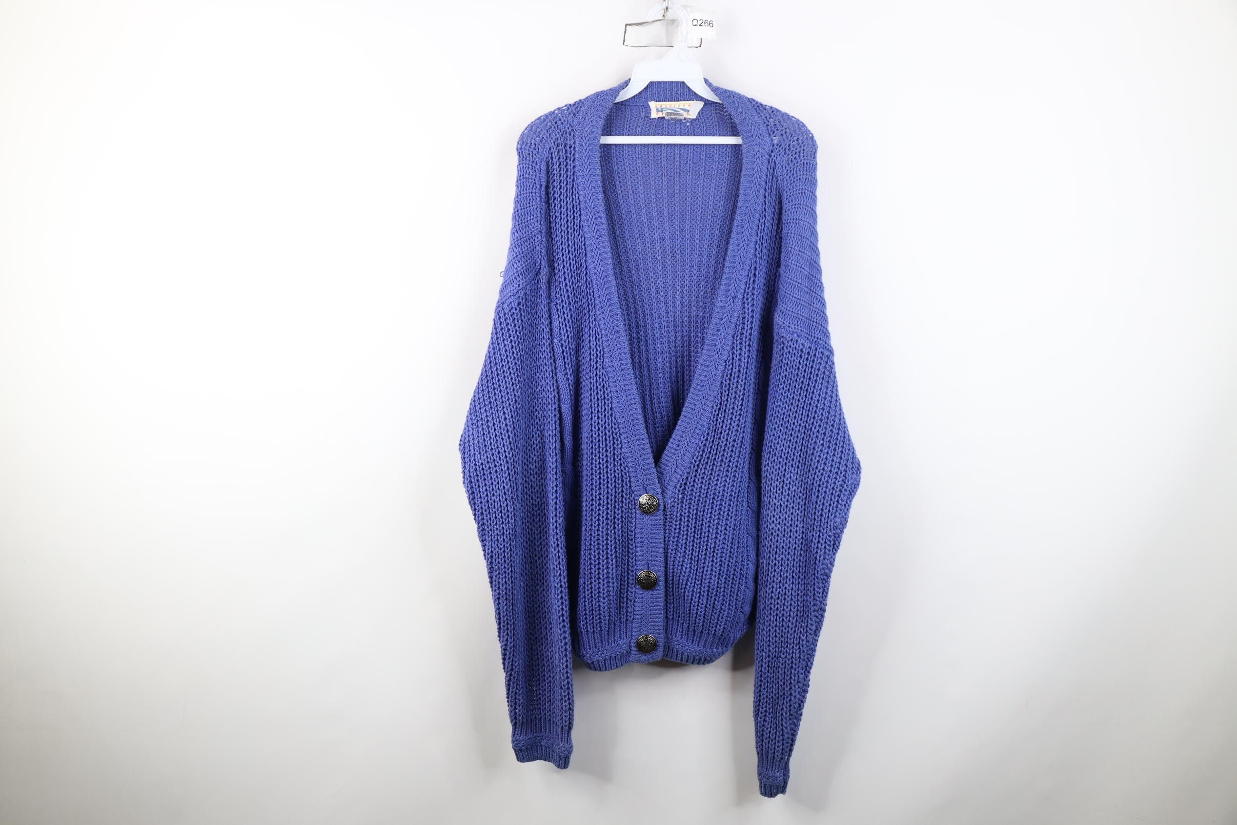 Vintage Vintage 90s Streetwear Chunky Ribbed Knit Cardigan Sweater Size L / US 10 / IT 46 - 1 Thumbnail
