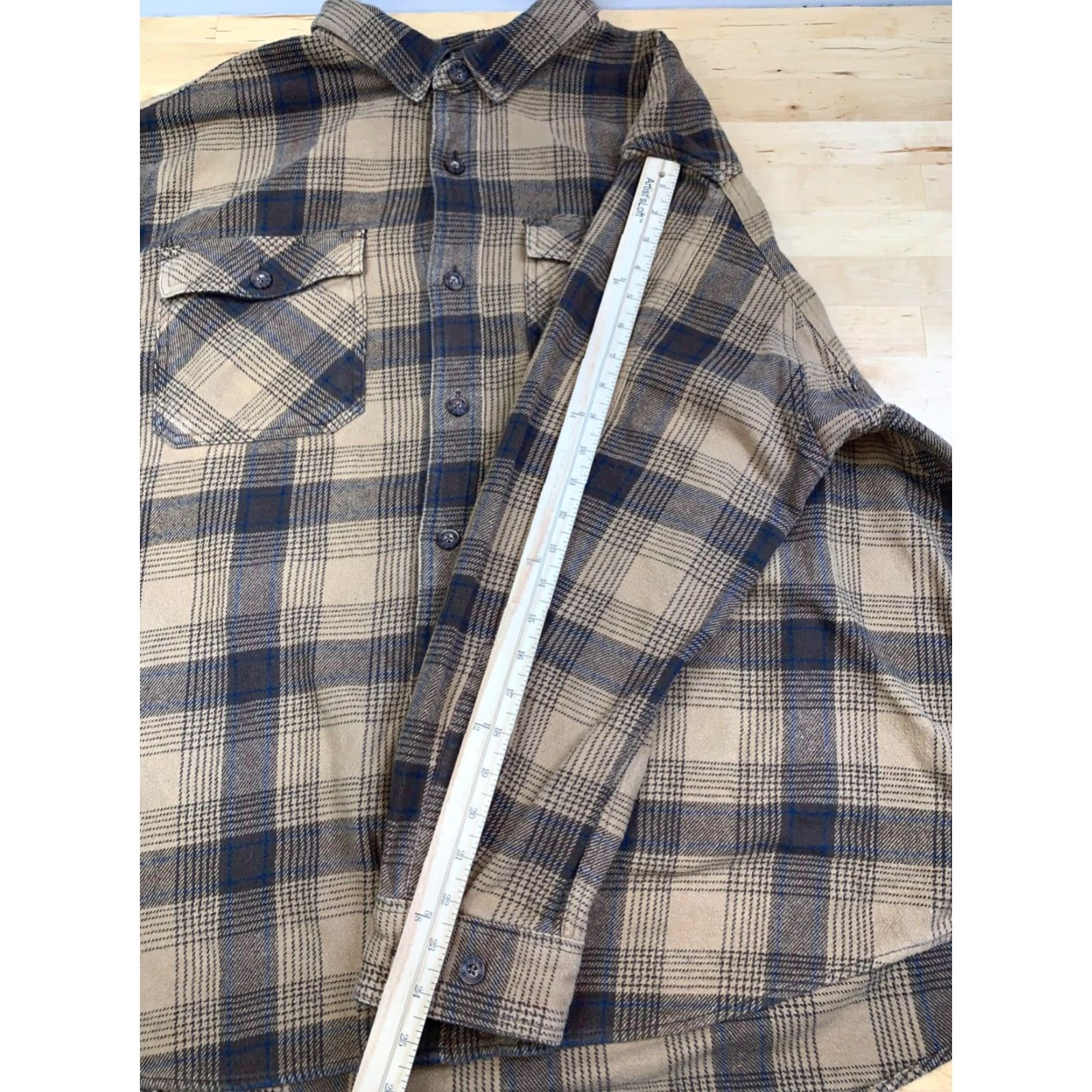 Vintage Duluth Button-Up Shirt 2XL Brown Plaid Flannel Work Casual Size US XXL / EU 58 / 5 - 5 Thumbnail