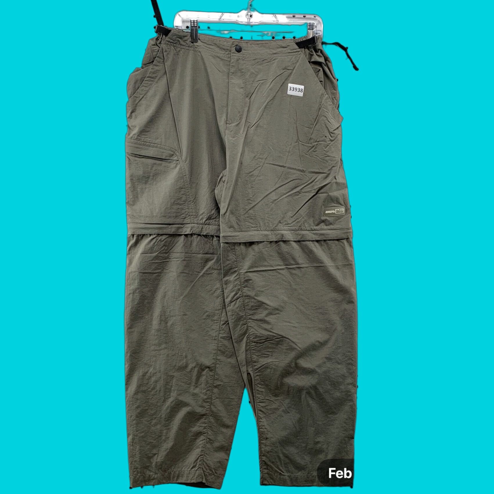 Vintage REI Convertible Cargo Pants Womens Large Beige Outdoor 30x30 Size 36" / US 14 / IT 50 - 1 Thumbnail