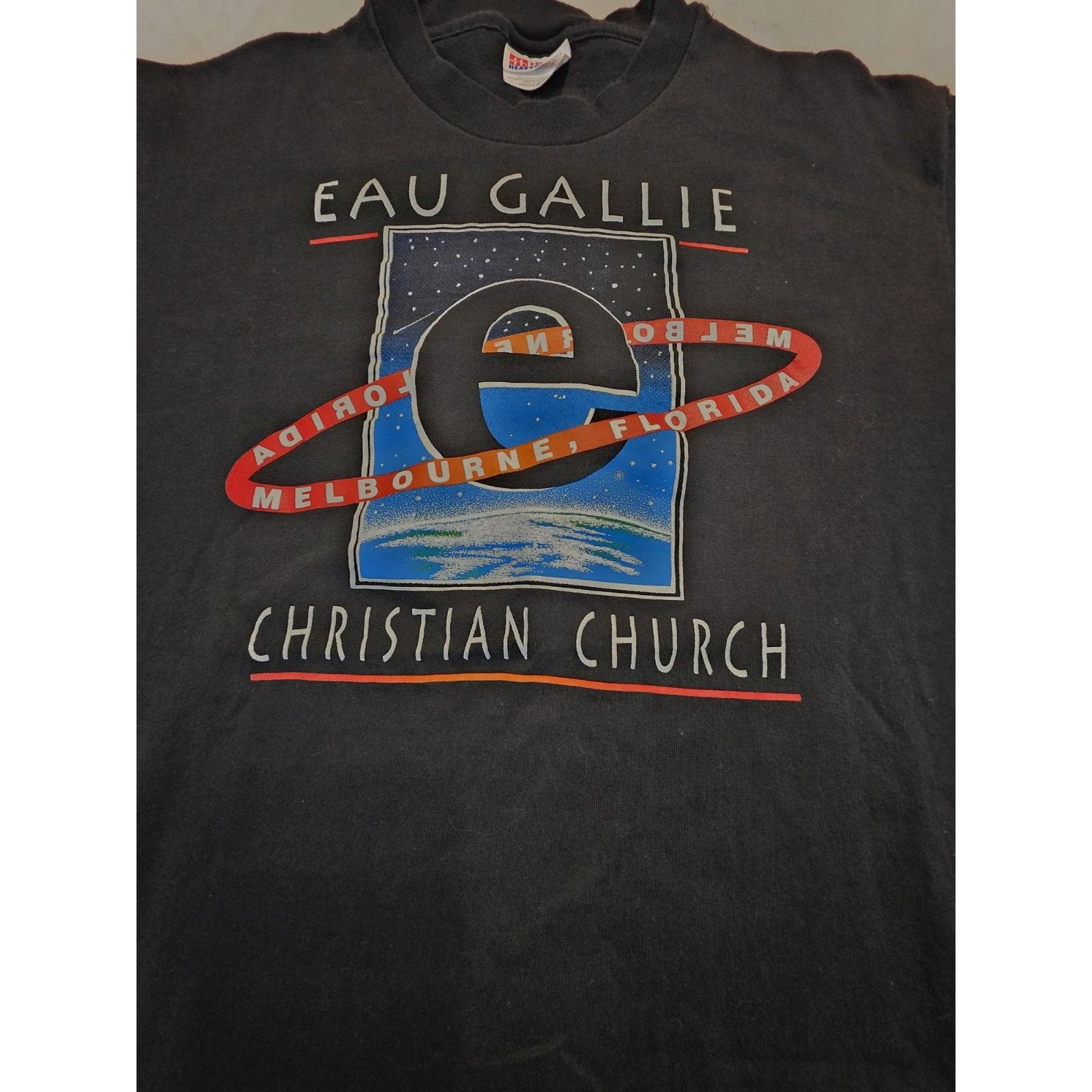 Hanes Eau Gallie Christian Church Jesus Black Short Sleeve Men's Size US M / EU 48-50 / 2 - 2 Thumbnail