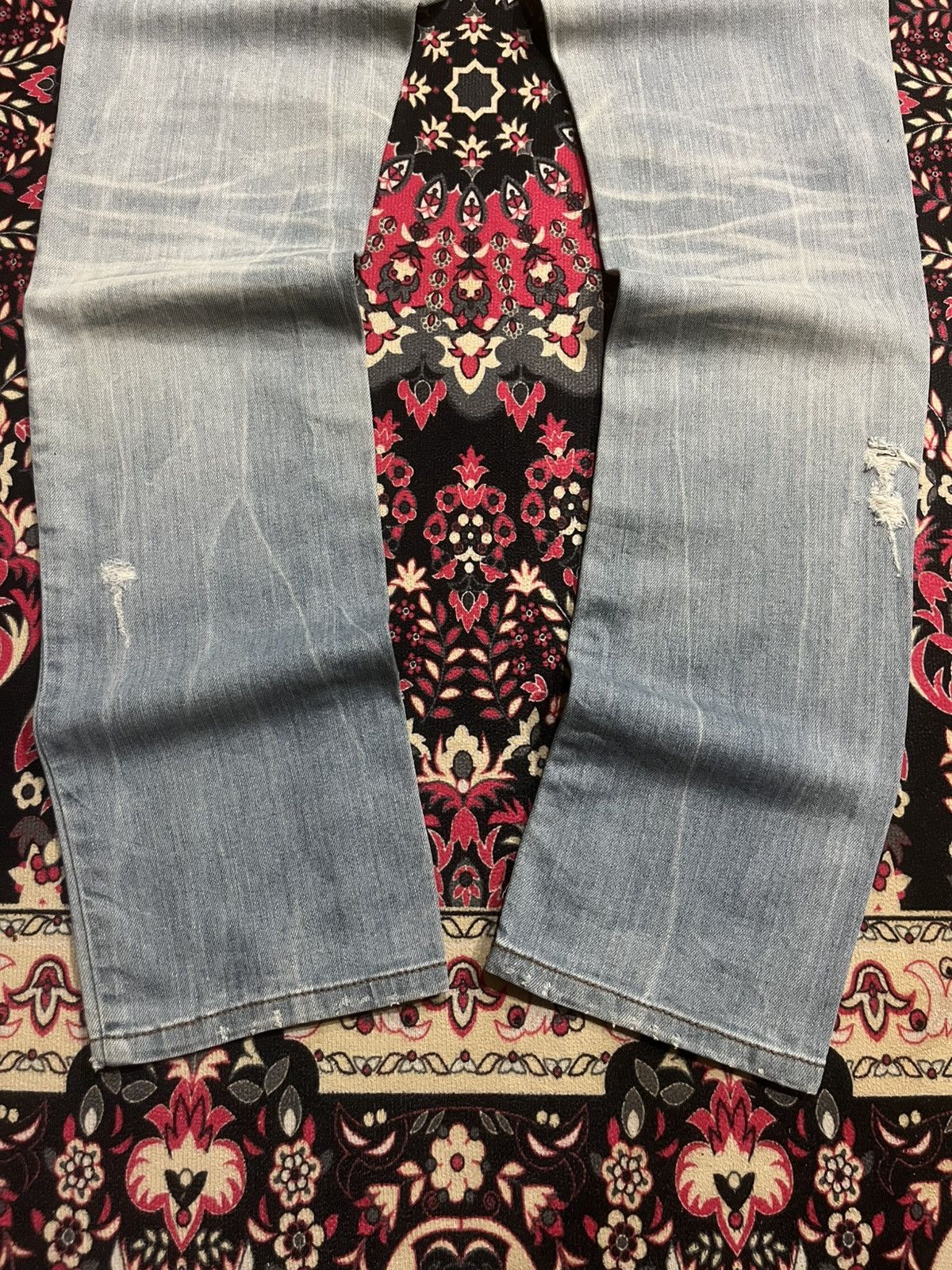 If Six Was Nine ⚡️Insane⚡️Vintage Japanese Brand Red Pepper Destroy Blue Jeans Size US 28 / EU 44 - 14 Thumbnail