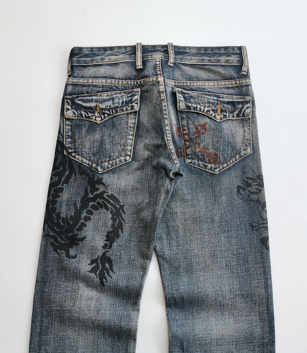 semanticdesign Cross Dragon Flower Bootcut Semanticdesign Distressed Jeans Size US 30 / EU 46 - 3 Thumbnail