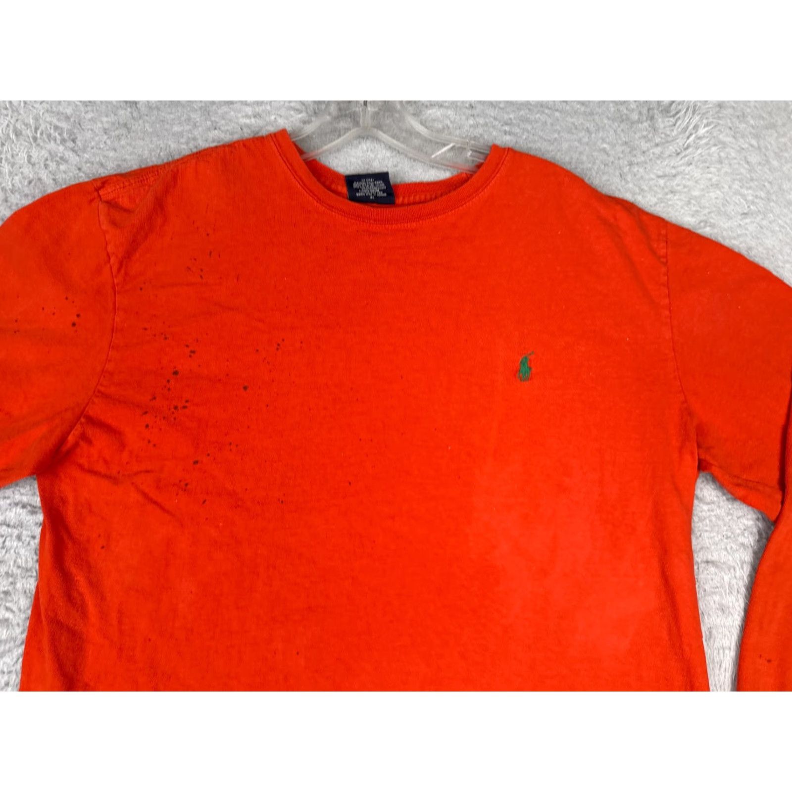Ralph Lauren VINTAGE Nike Shirt Adult Large Orange Long Sleeve Crew Neck Cotton READ Size US L / EU 52-54 / 3 - 4 Thumbnail