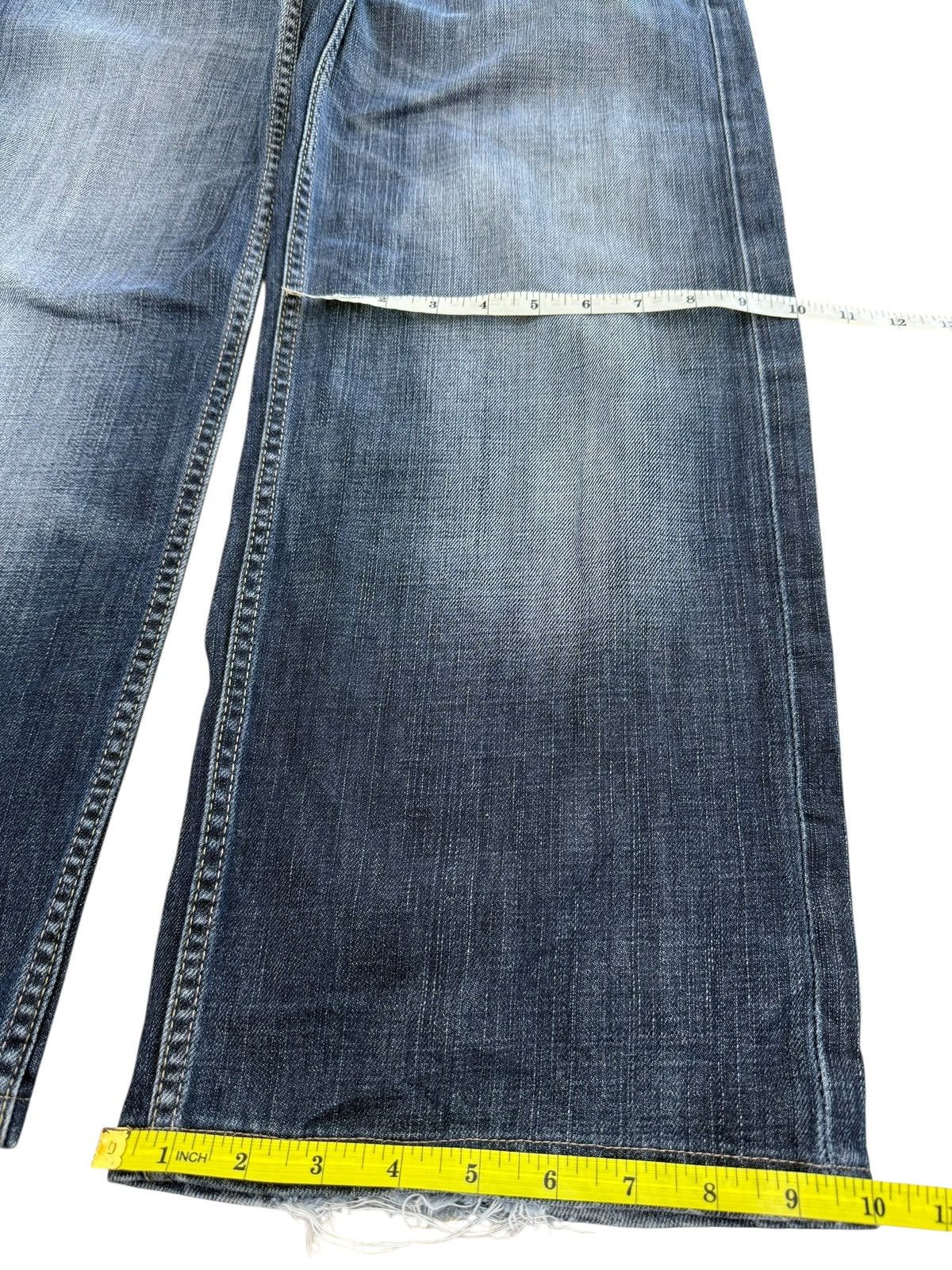 Evisu × Puma Evisu X Puma Buckle Back Faded Wash Loose Jeans Size US 33 - 11 Thumbnail