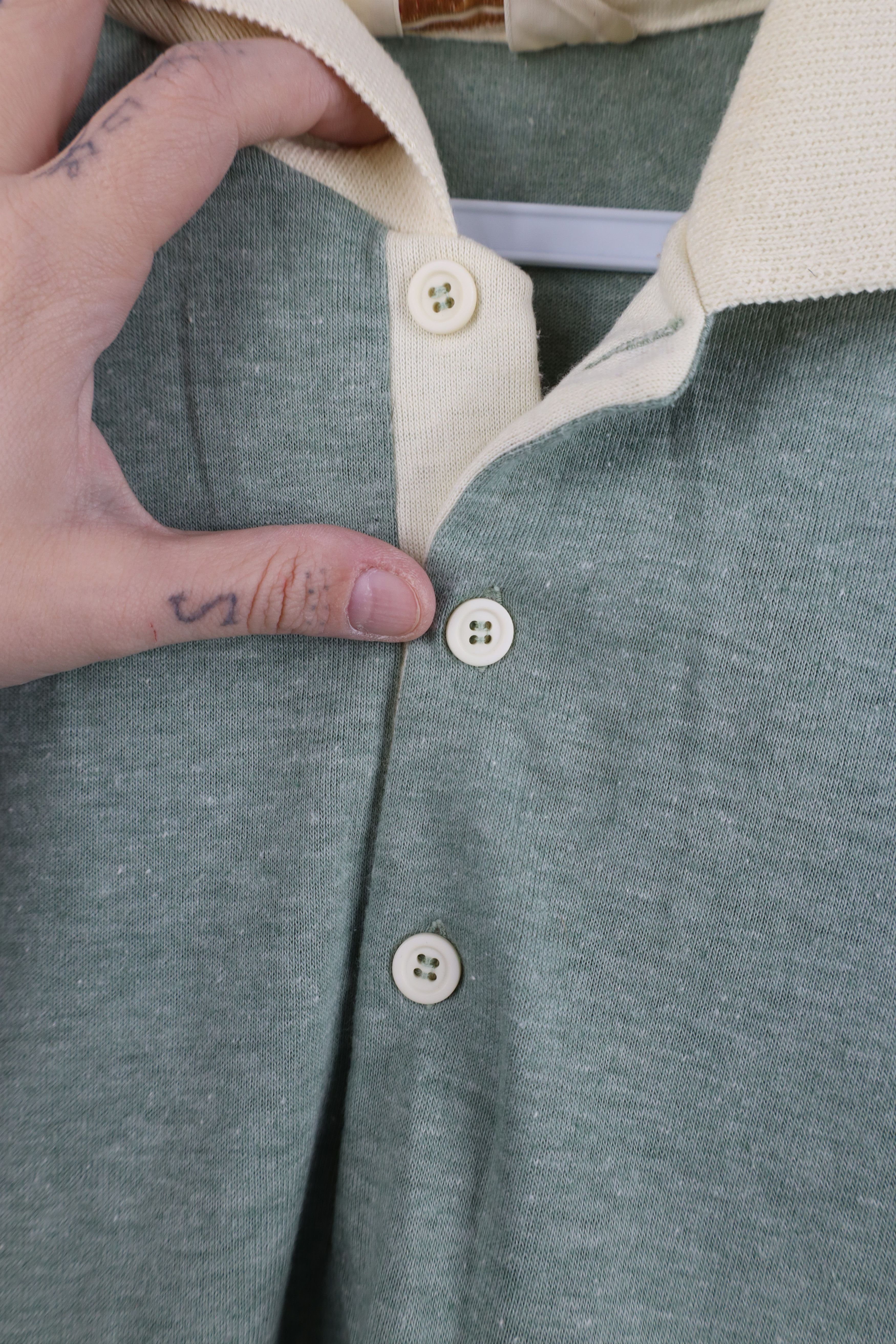 Vintage Vintage 70s Streetwear Jersey Collared Polo Shirt Green USA Size US M / EU 48-50 / 2 - 8 Thumbnail