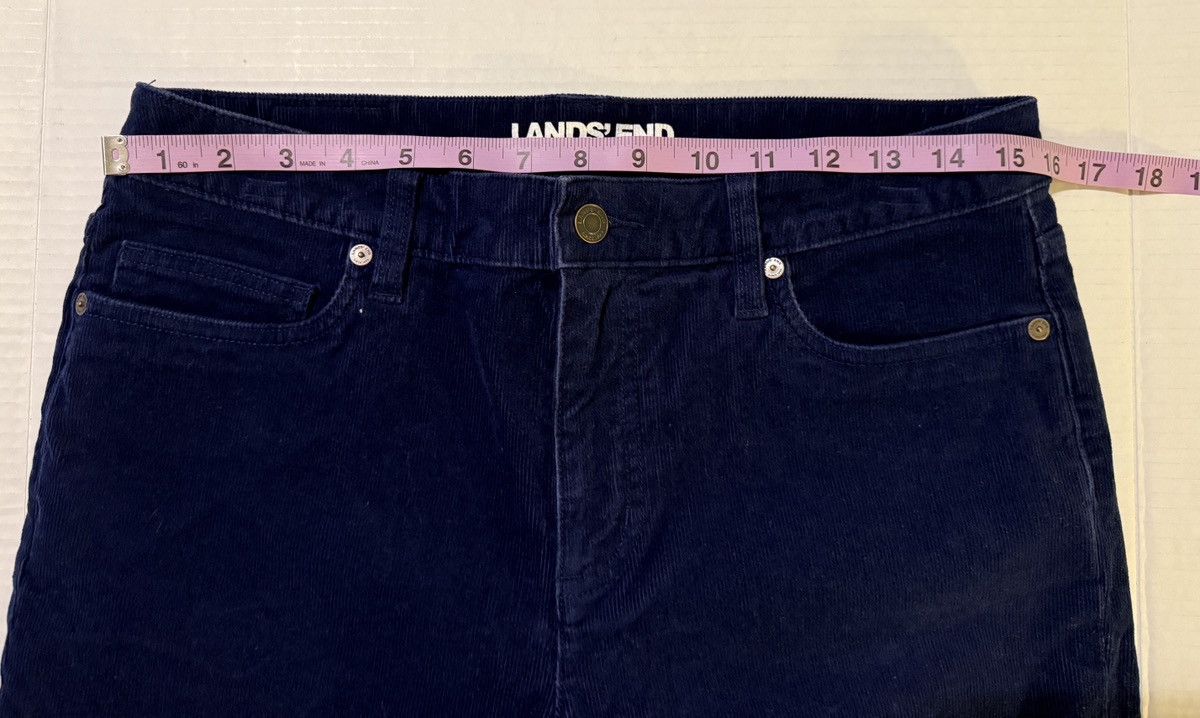 Lands' End Lands’ End Blue Corduroy & Black Velvet Pant Slim Size 8 Size 30" / US 8 / IT 44 - 4 Thumbnail