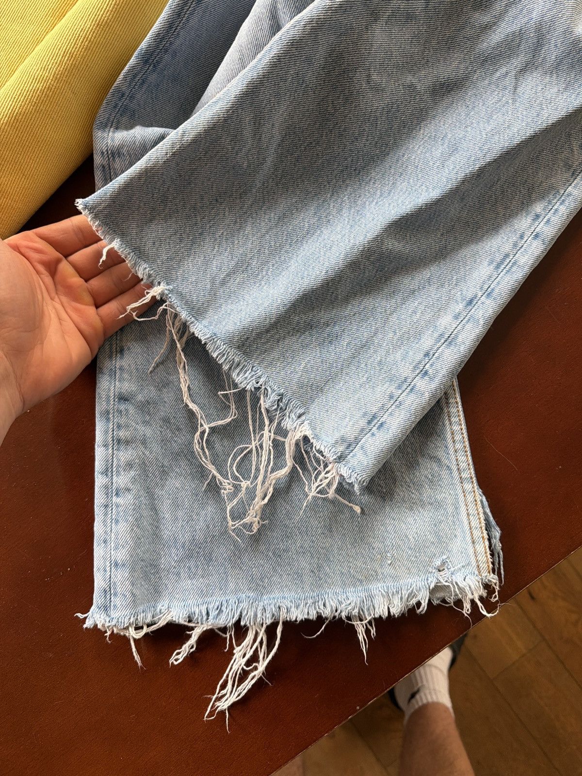 Acne Studios Acne Studios 1990 washed distressed blue denim jeans Size US 27 - 10 Thumbnail