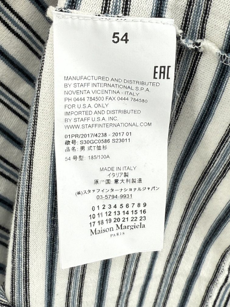 Maison Margiela Striped Mockneck T-Shirt Size US S / EU 44-46 / 1 - 4 Thumbnail