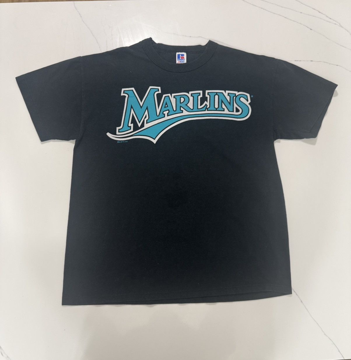 Russell Athletic 🔥 Vintage 90s Florida Marlins Tee 🔥 Size US M / EU 48-50 / 2 - 1 Thumbnail