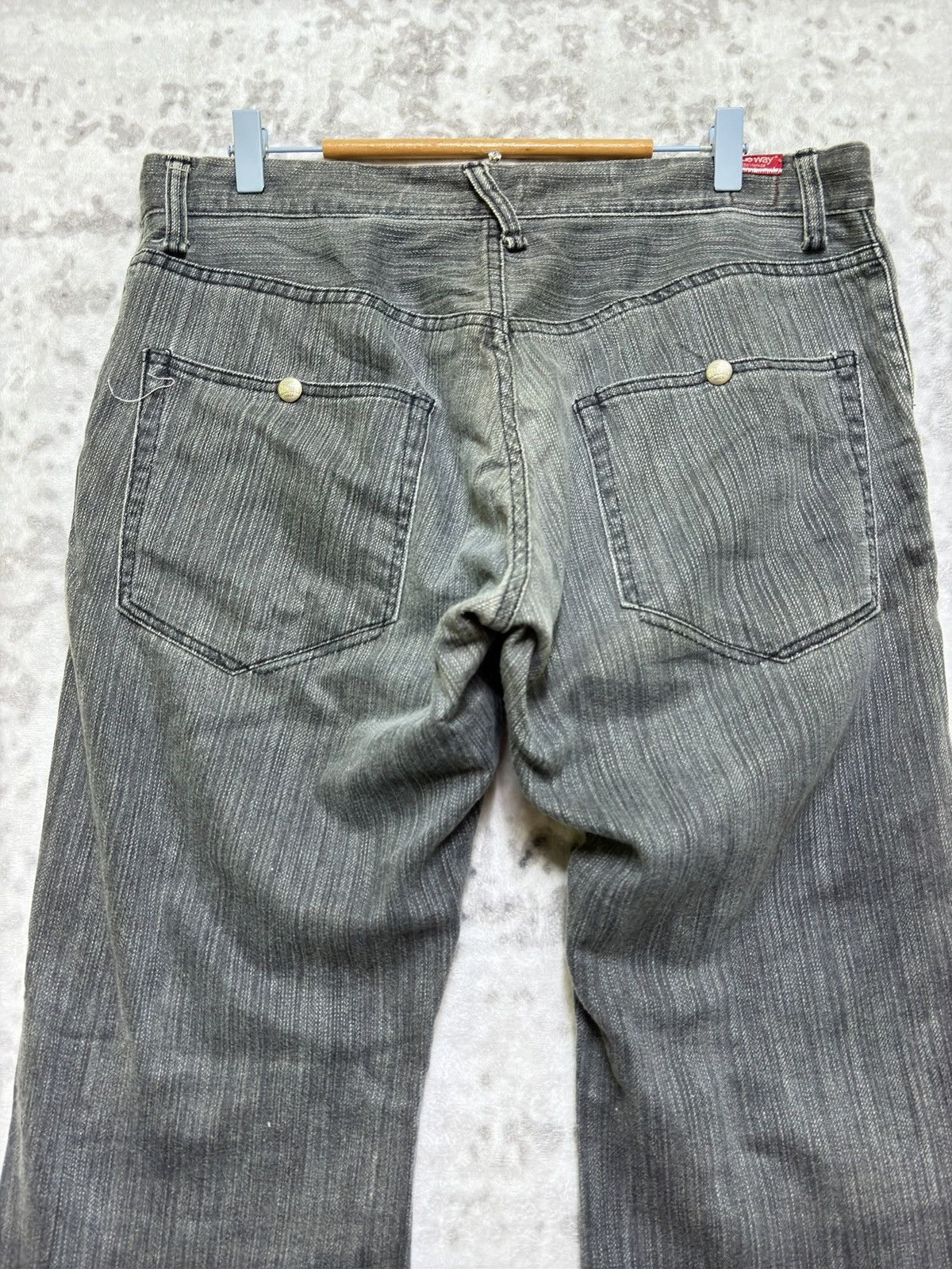 Japanese Brand Vintage Blueway Pinstriped Double Pocket Worker Style Size US 36 / EU 52 - 9 Thumbnail