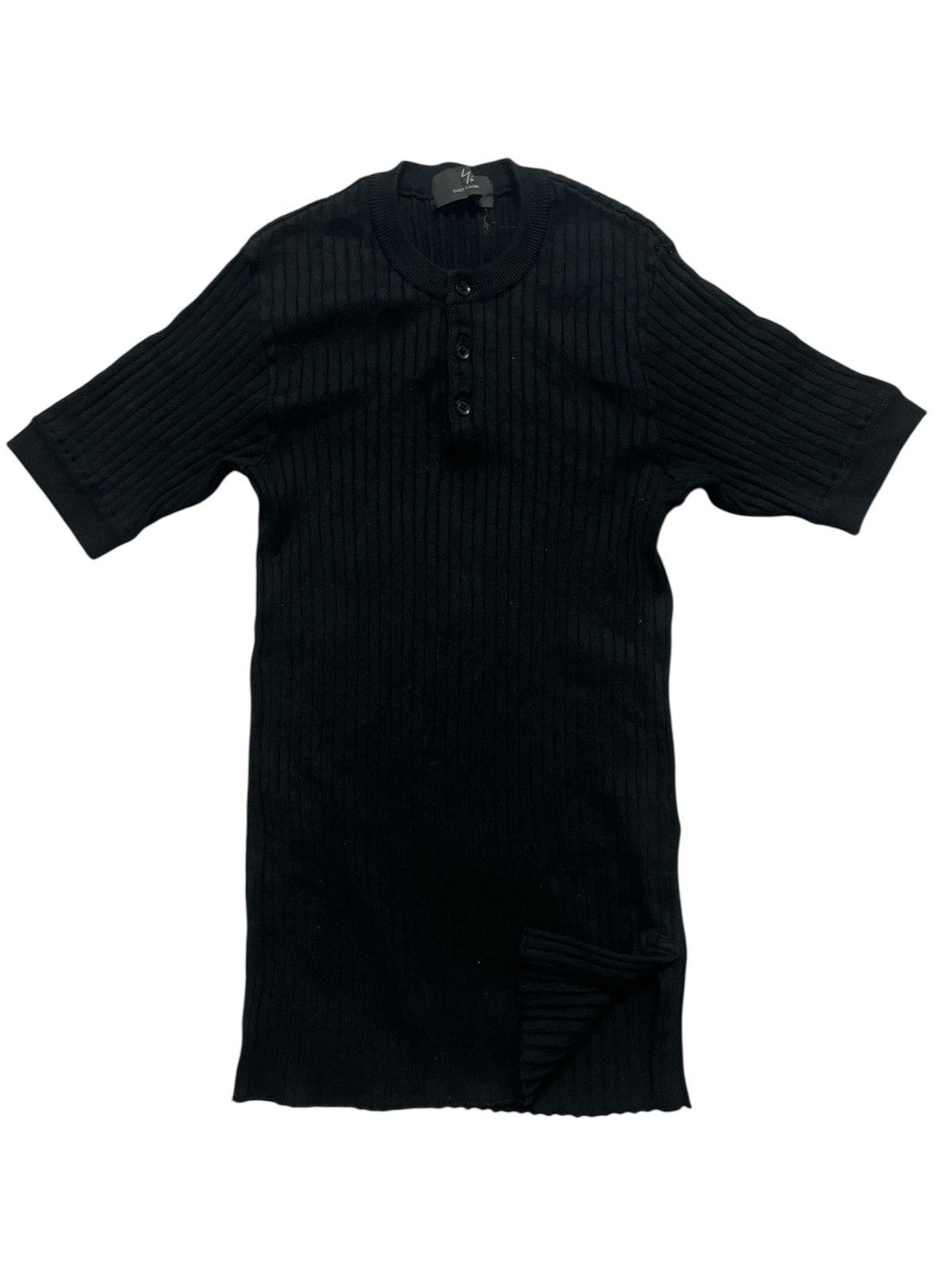 Yohji Yamamoto Ys,YOHJI YAMAMOTO BLACK TSHIRT PLANT STRETCHABLE Size US M / EU 48-50 / 2 - 2 Thumbnail