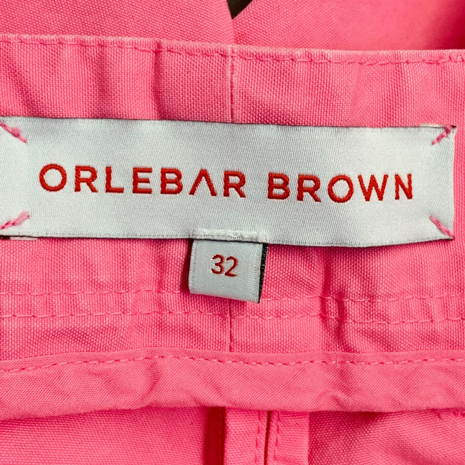 Orlebar Brown Size 32 Neon Pink Cotton Flat Front Tapered Casual Pants Size US 32 / EU 48 - 3 Thumbnail