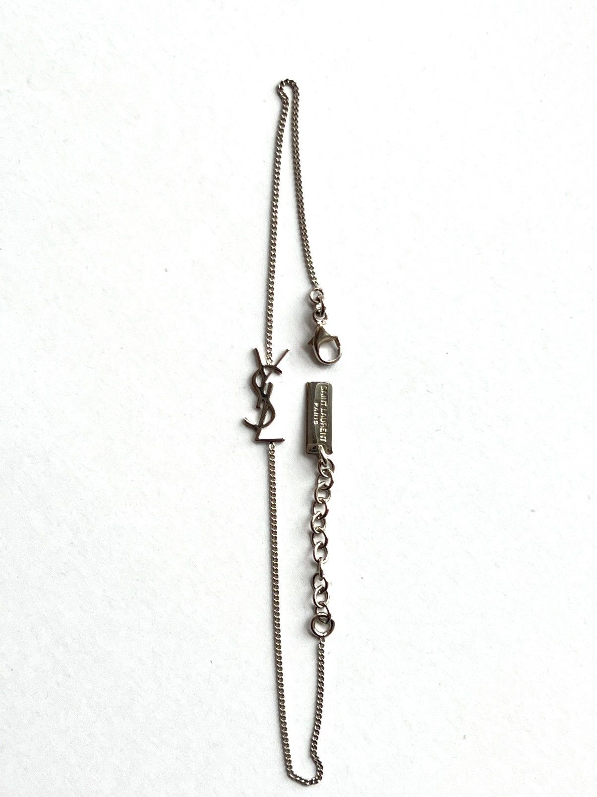 Yves Saint Laurent Saint Laurent Cassandre Charm Bracelet – Palladium YSL logo Size ONE SIZE - 7 Thumbnail