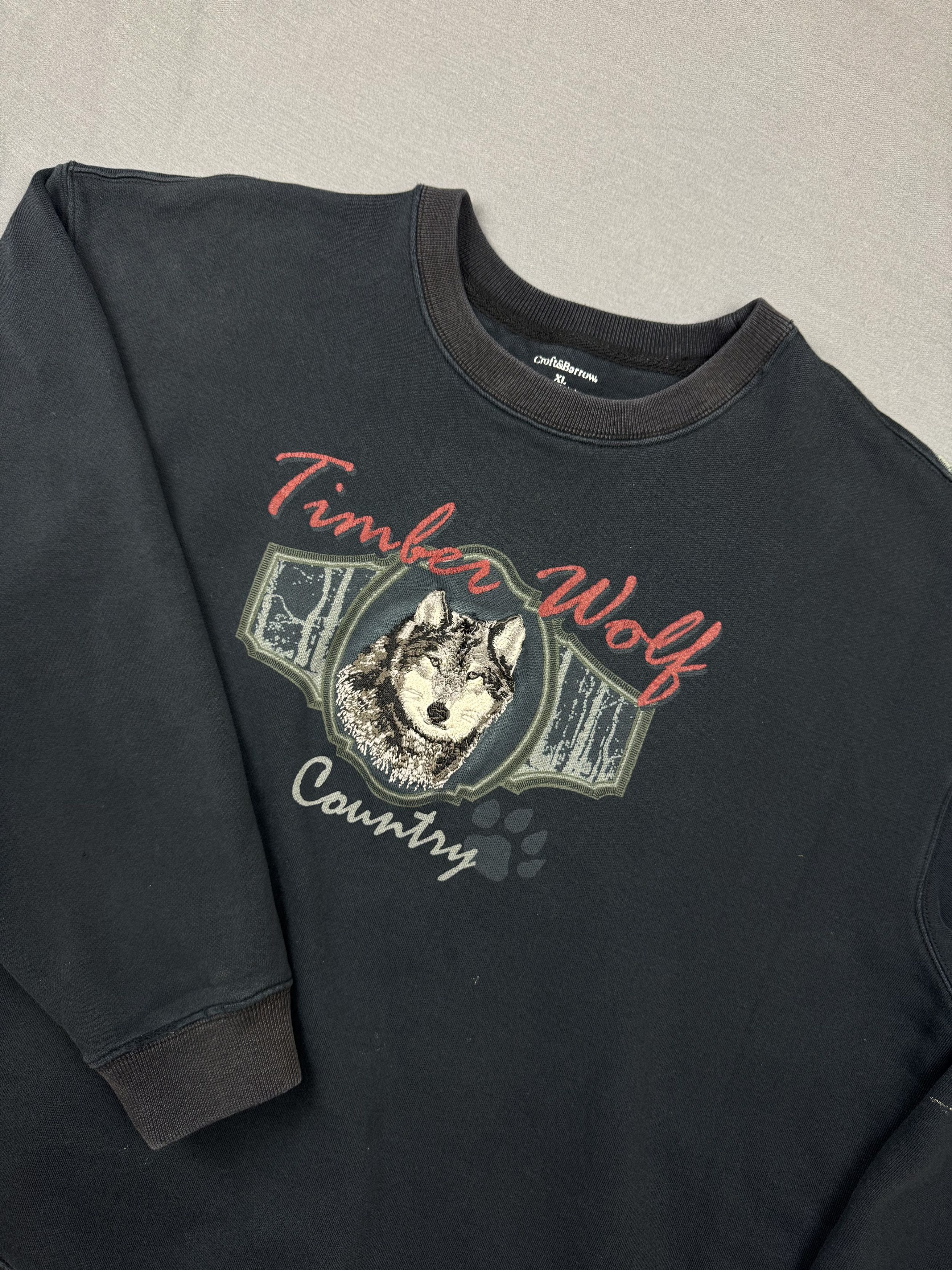 Croft & Barrow Vintage Timber Wolf Country Croft & Barrow Sweatshirt Thick Size US XL / EU 56 / 4 - 1 Thumbnail