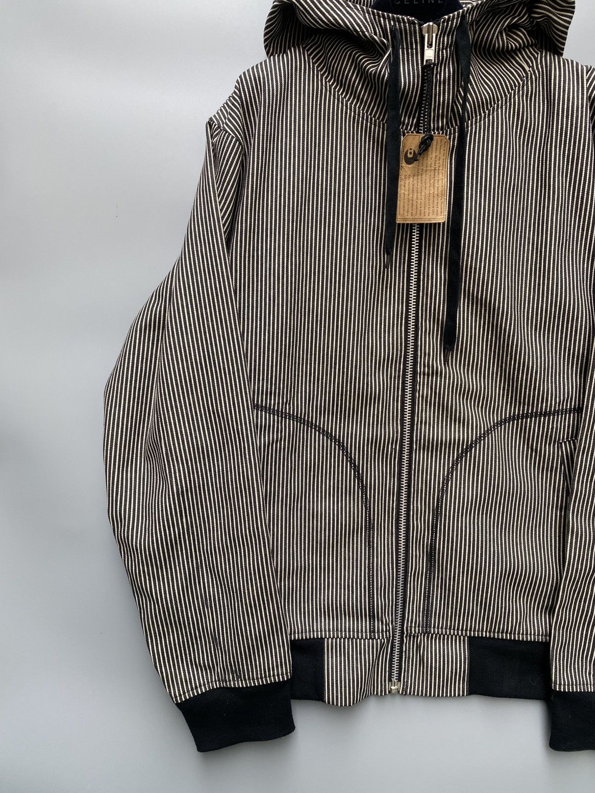 Dunderdon Dunderdon- Pinstripe Workwear Hooded Jacket Size US M / EU 48-50 / 2 - 4 Thumbnail