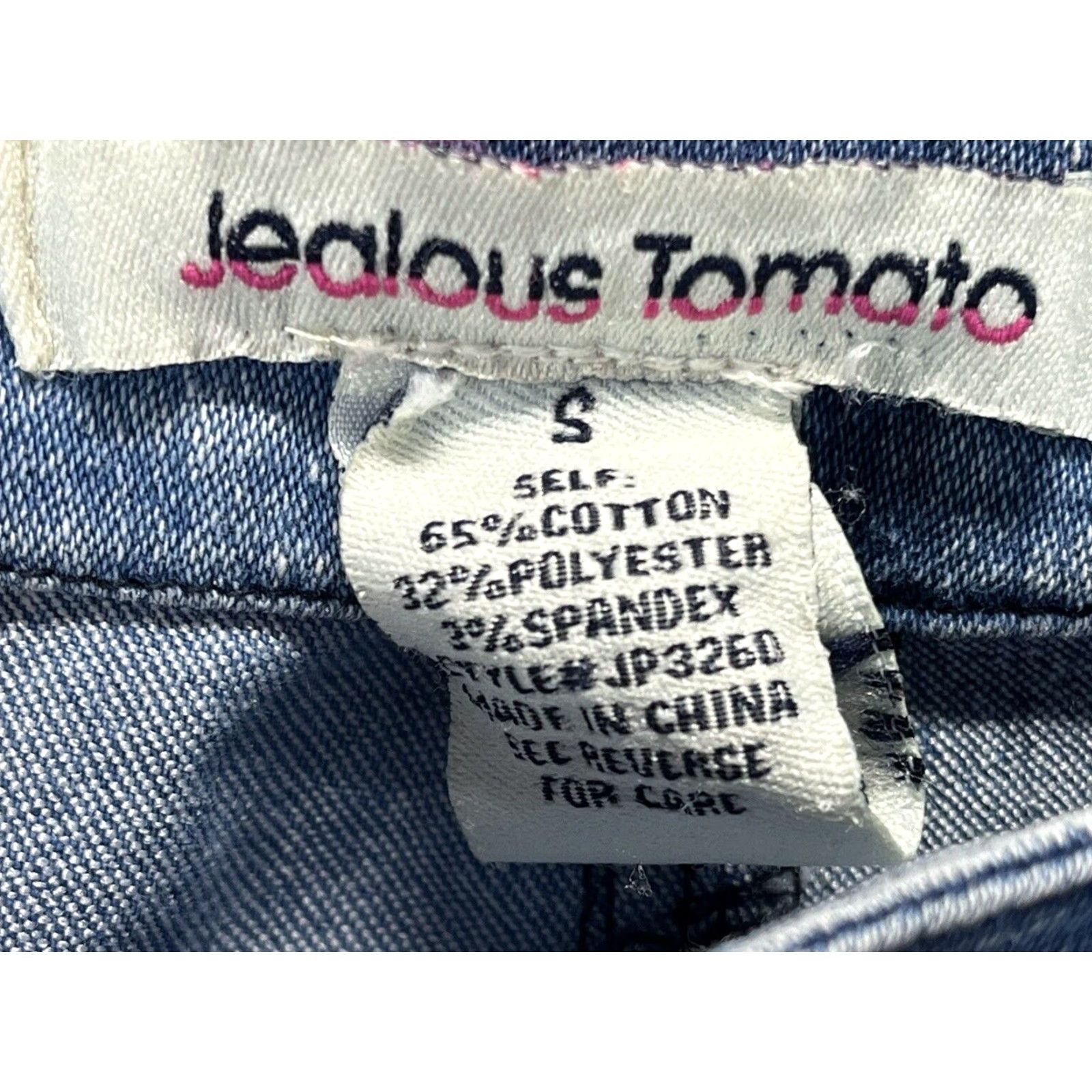 Vintage Jealous Tomato Jeans Sz Small High Waist Flare Bell Bottom Women’s Stretch Hippie Style Size 28" / US 6 / IT 42 - 5 Thumbnail
