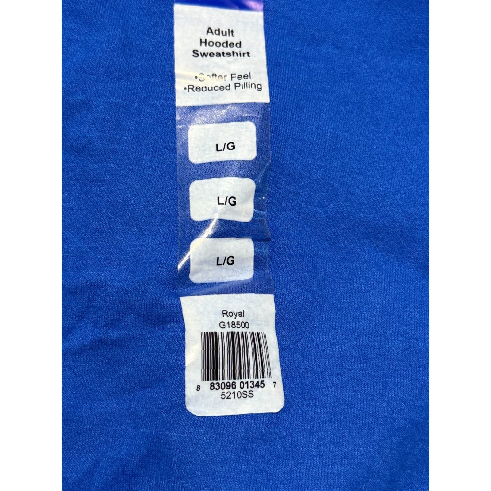 Gildan Gildan Sweatshirt, Men's Large, Blue, Pullover, Hooded, Long Sleeve, NWT, Solid, Fleece, Regular Fit Size US L / EU 52-54 / 3 - 5 Thumbnail