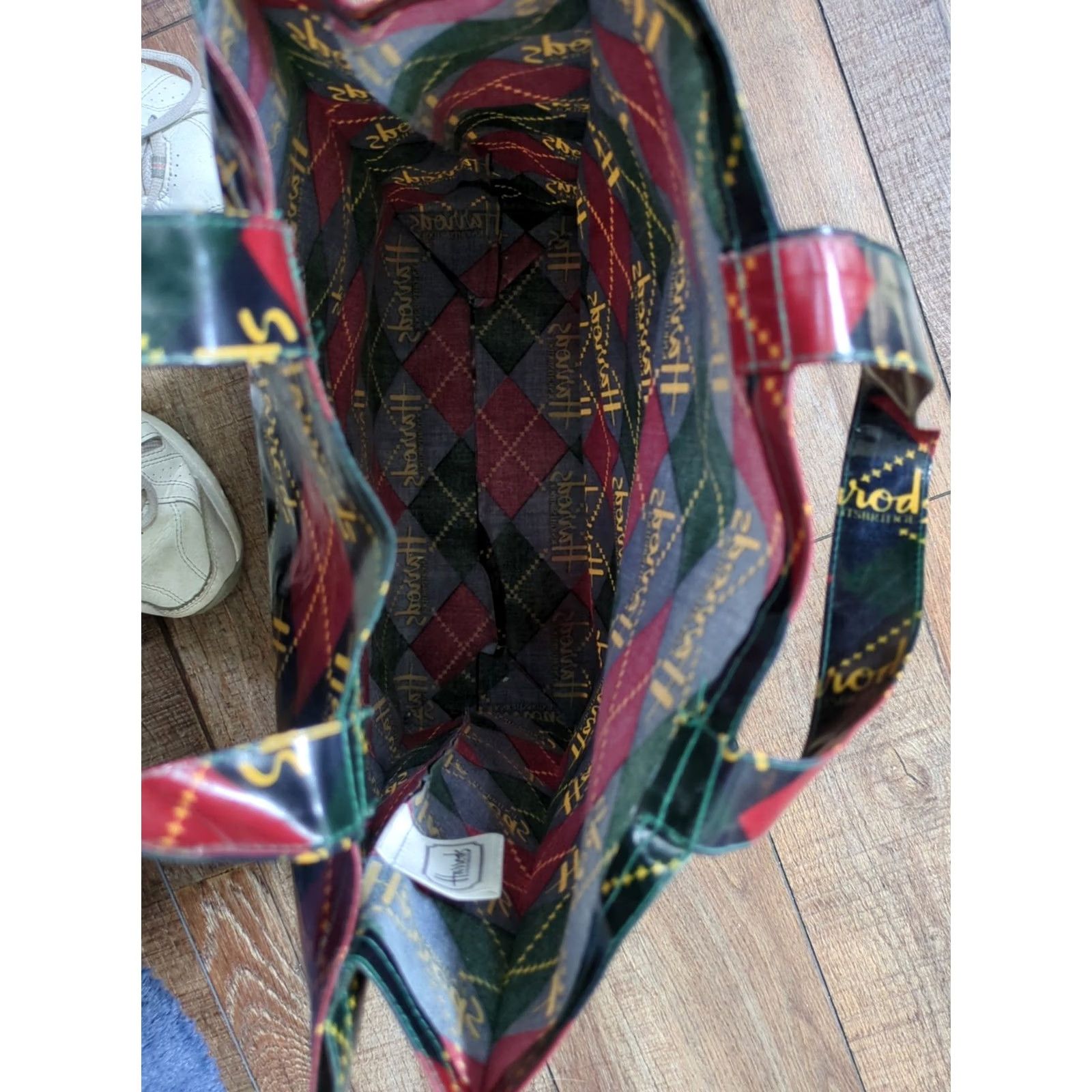 Harrods Harrods Knightsbridge PVC Argyle Logo Tote Bag Medium UK Women Size ONE SIZE - 5 Thumbnail