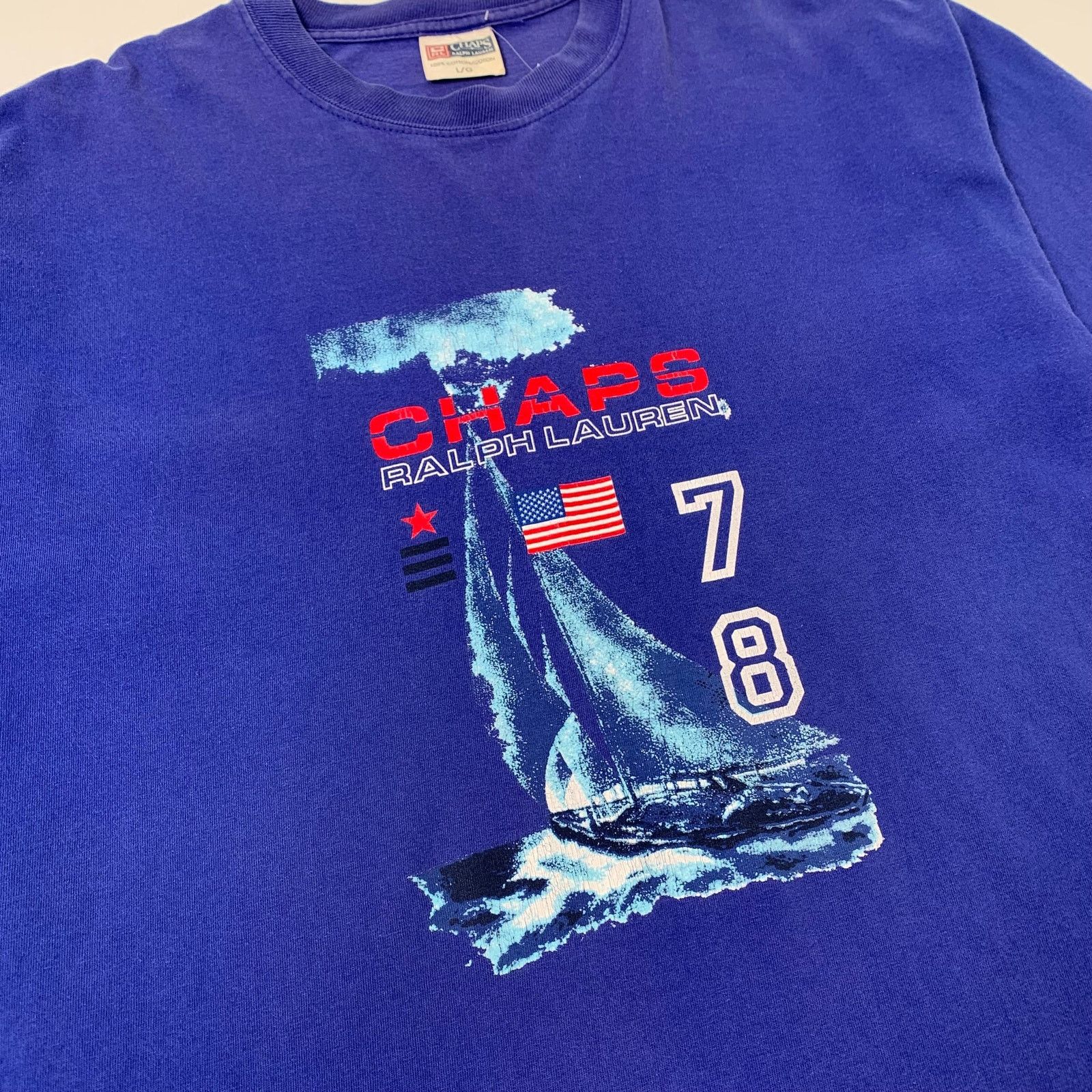 Chaps Ralph Lauren Vintage Chaps Ralph Lauren 78 Sailboat Tee L Size US L / EU 52-54 / 3 - 2 Thumbnail