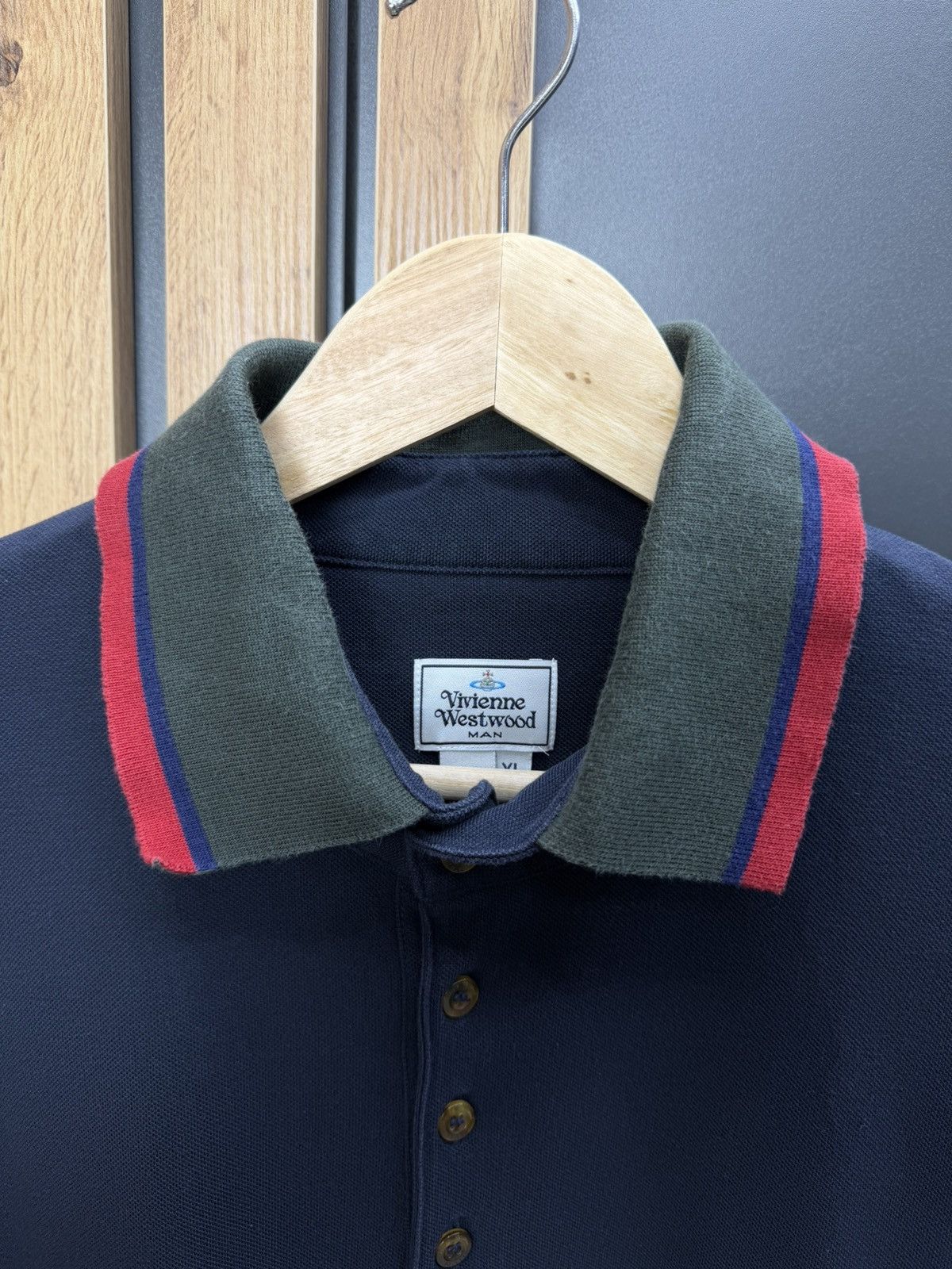 Vivienne Westwood Vivienne Westwood Man Polo Shirt Navy XL Orb Logo Size US XL / EU 56 / 4 - 4 Thumbnail