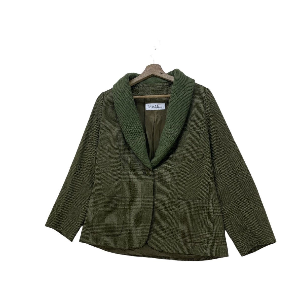 Max Mara Luxury Brand Max Mara Drape Shawl Collar Jacket Size M / US 6-8 / IT 42-44 - 3 Thumbnail