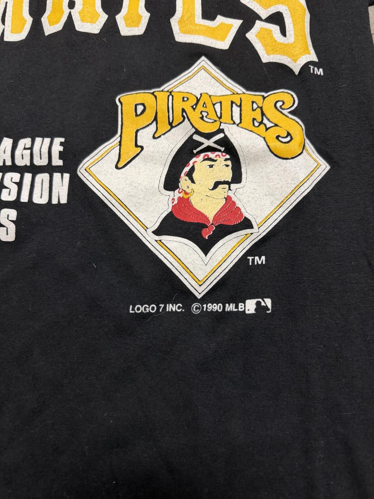 Logo 7 Vtg 1990 Pittsburgh Pirates Logo 7 T-Shirt Size US M / EU 48-50 / 2 - 2 Thumbnail