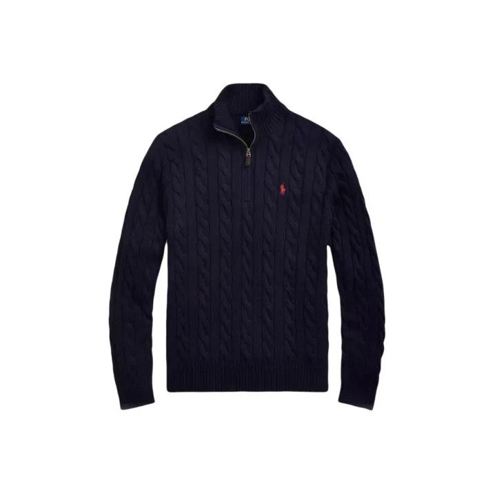 Polo Ralph Lauren Polo Ralph Lauren Men's Navy Half-Zip Knit Sweater Size US L / EU 52-54 / 3 - 1 Thumbnail