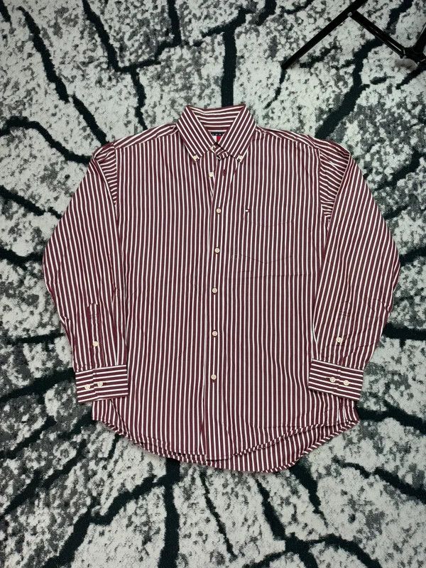 Tommy Hilfiger Vintage Tommy Hilfiger striped shirt red S white Size US S / EU 44-46 / 1 - 1 Thumbnail