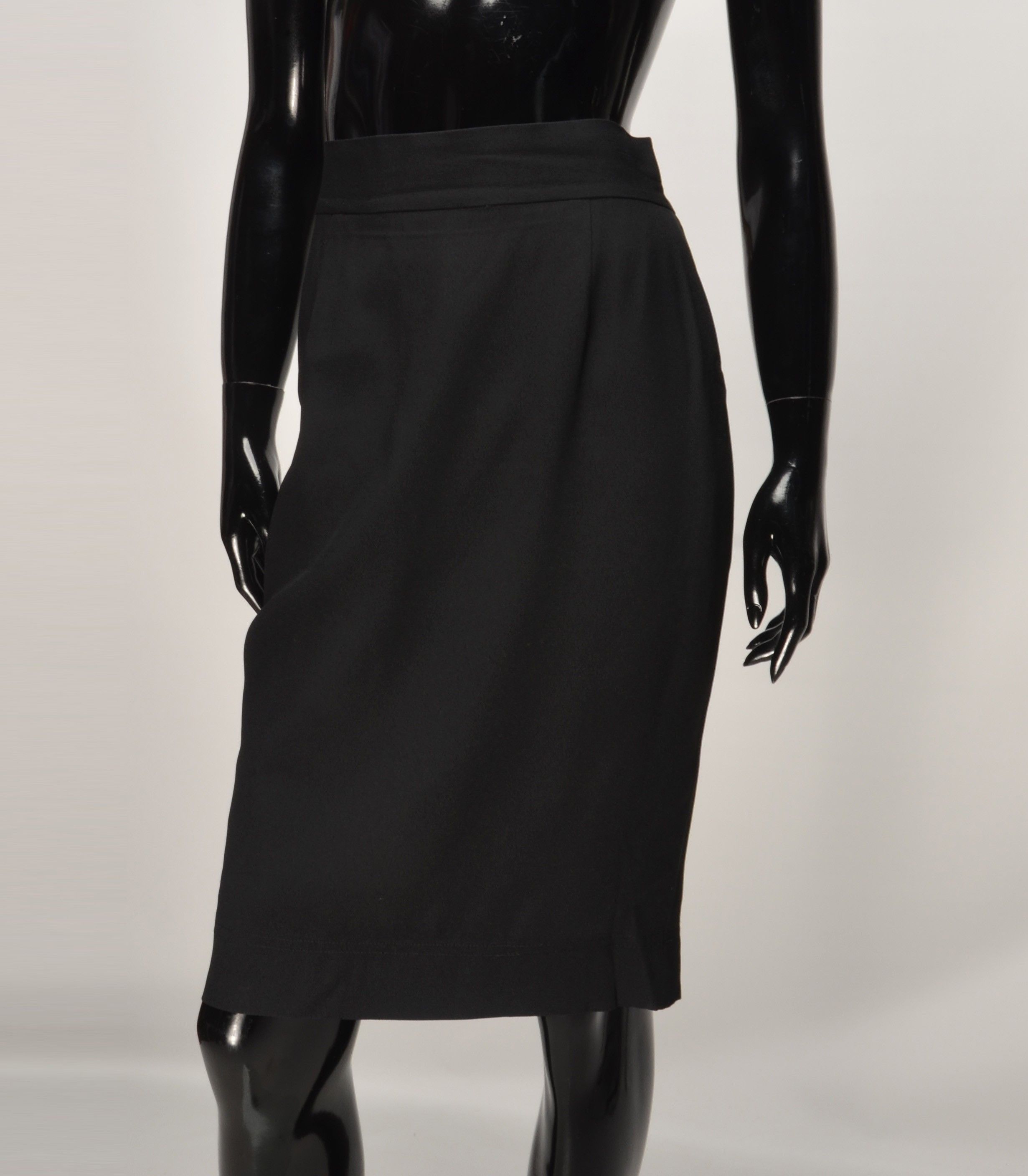 Moschino Moschino Cheap & Chic 90's Black Pencil Skirt Size 27" / US 4 / IT 40 - 2 Thumbnail