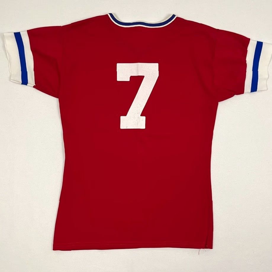Vintage VINTAGE 70s Soccer Baseball Jersey Adult M Red Union Made Jersey Men Size US M / EU 48-50 / 2 - 3 Thumbnail