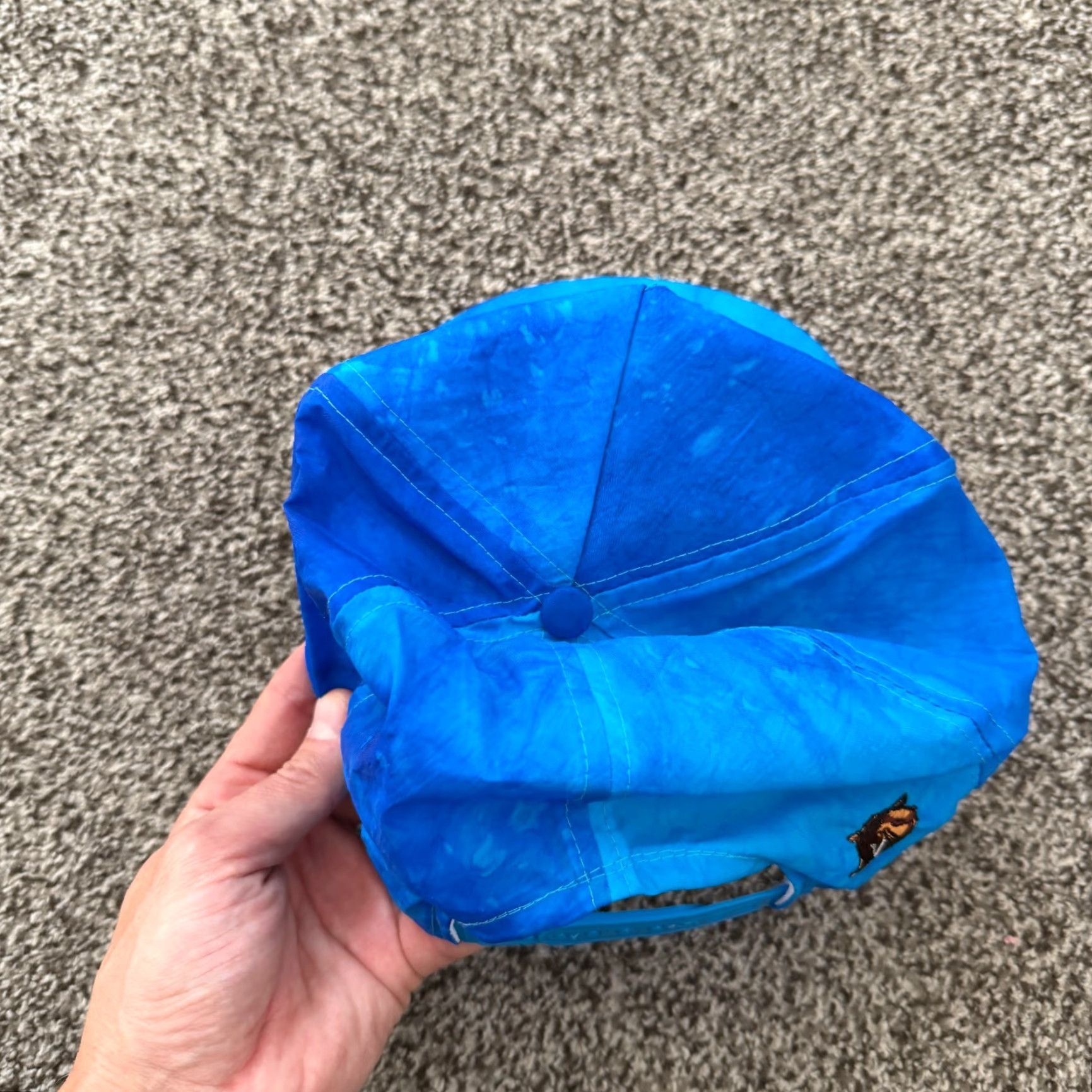 Camel VINTAGE Camel Snapback Hat Mens Adjustable Blue Tie Dye 90s Pattern Size ONE SIZE - 6 Thumbnail