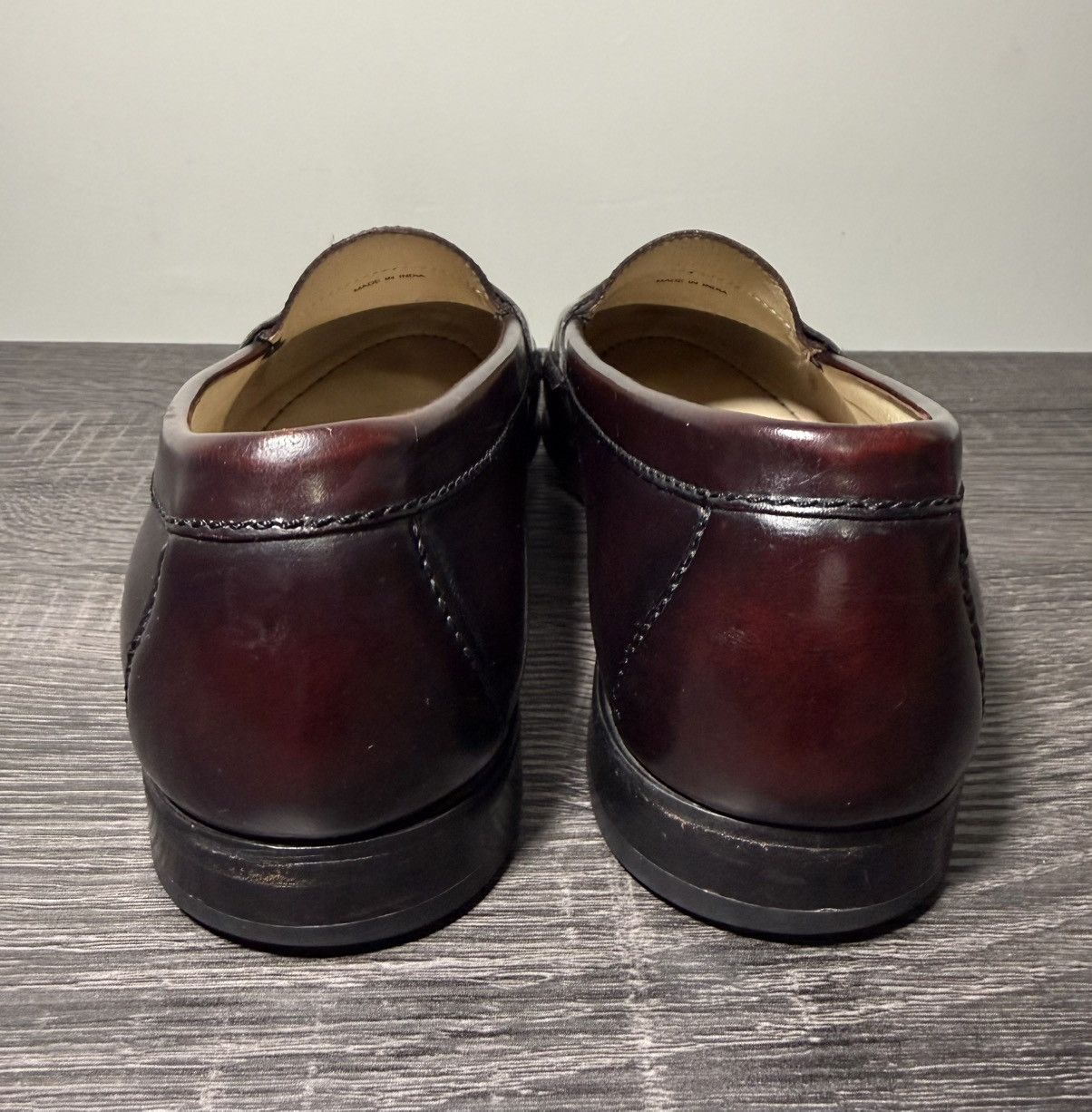 Cole Haan Vintage Cole Haan Burgundy Leather Penny Loafers 10D Size US 10 / EU 43 - 4 Thumbnail