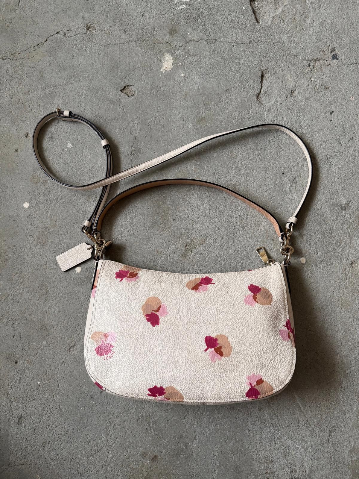 Coach Coach 2Way Sutton Floral Shoulder Bag White/Pink Size ONE SIZE - 5 Thumbnail