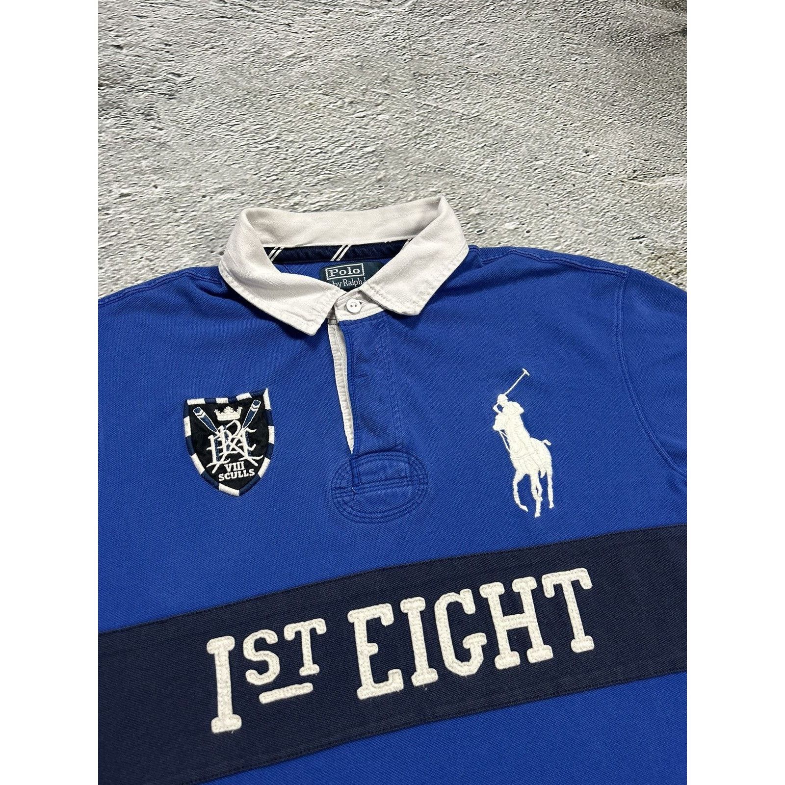 Polo Ralph Lauren Polo Ralph Lauren vintage blue polo T-shirt big pony 1st 8 Size US XXL / EU 58 / 5 - 2 Thumbnail