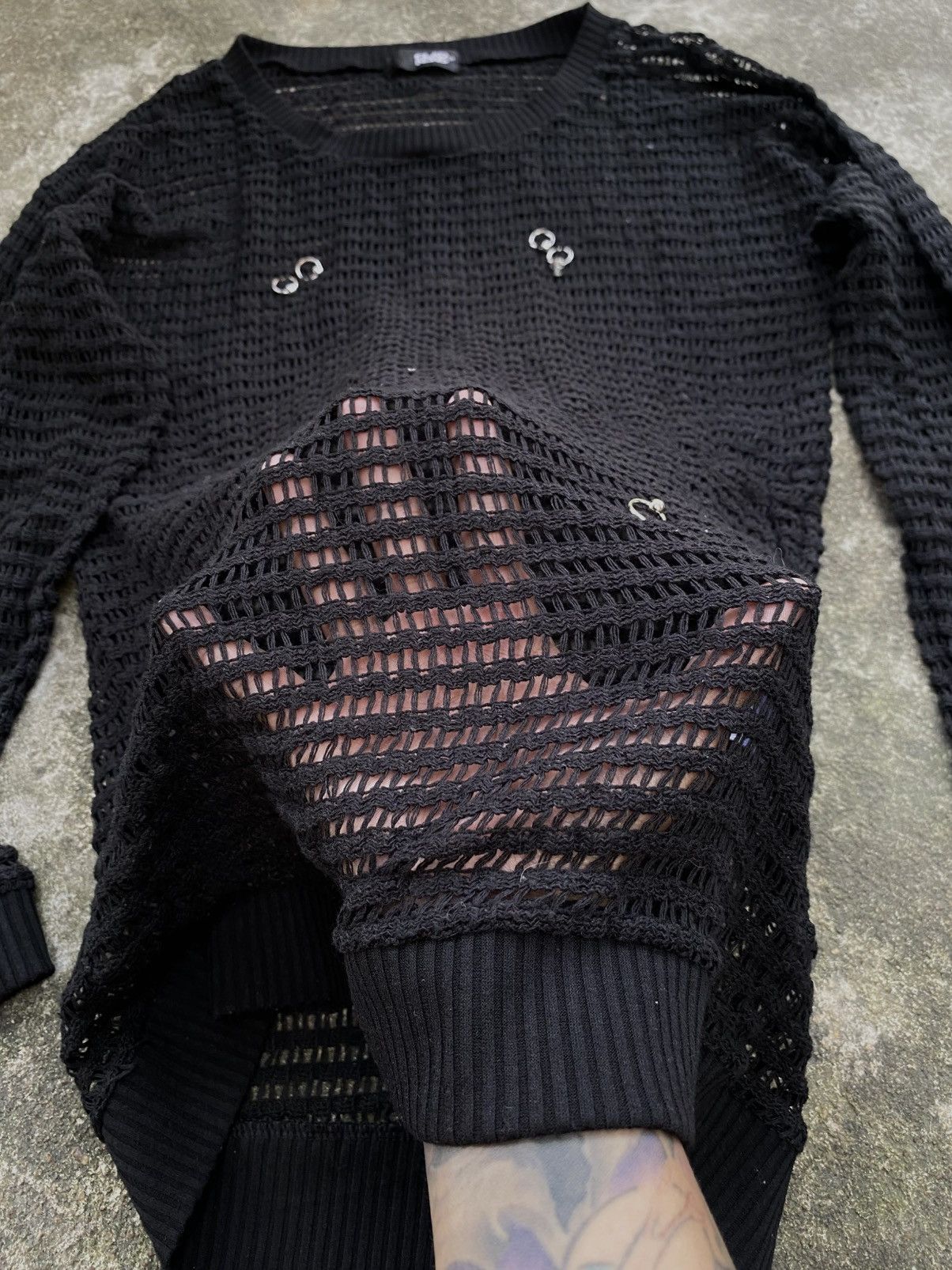 Japanese Brand GLAD NEWS EARRING SKULL NET MESH TOPS Size US S / EU 44-46 / 1 - 7 Thumbnail