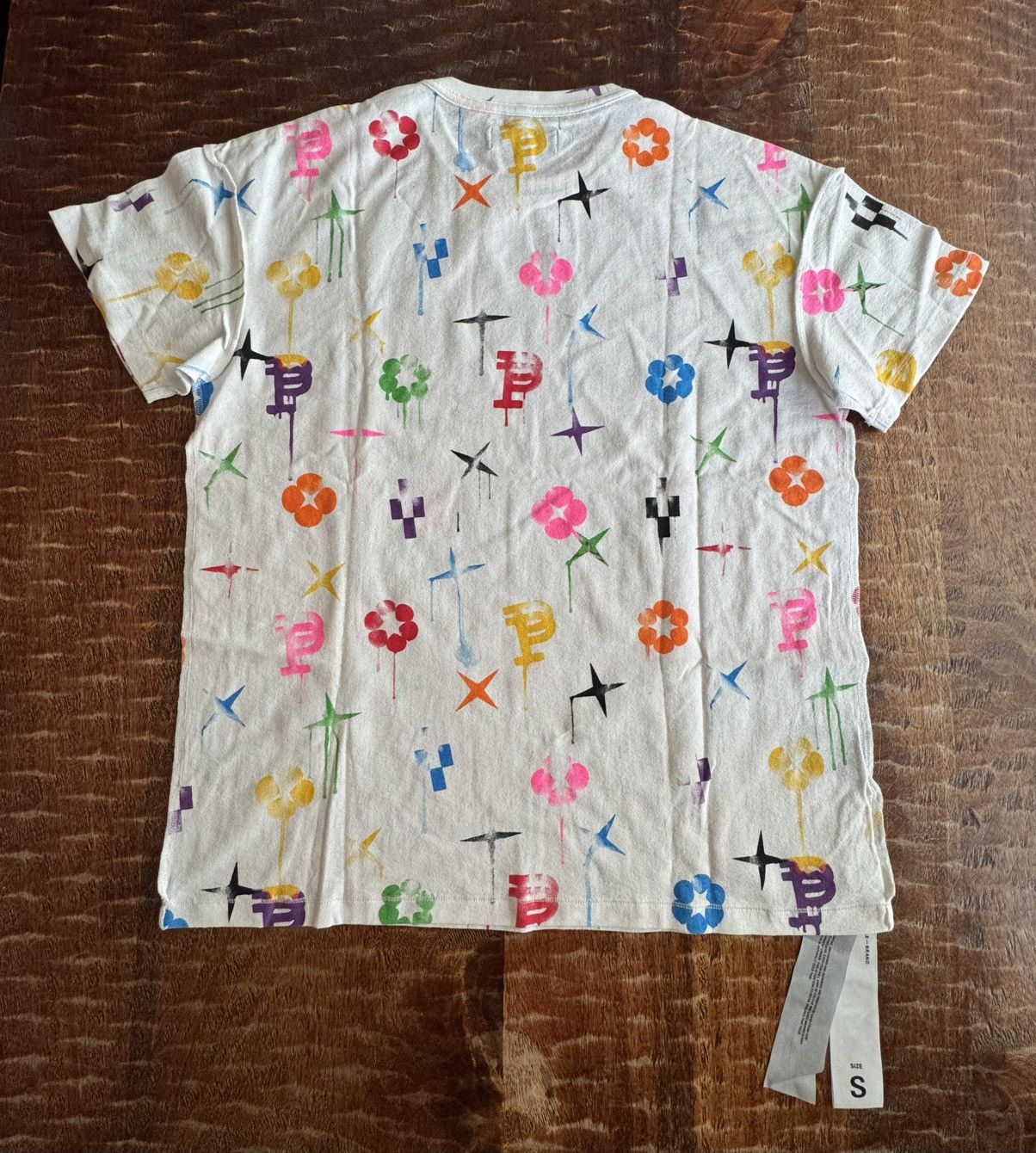 Purple Brand Painted Monogram Tshirt S Size US S / EU 44-46 / 1 - 2 Thumbnail