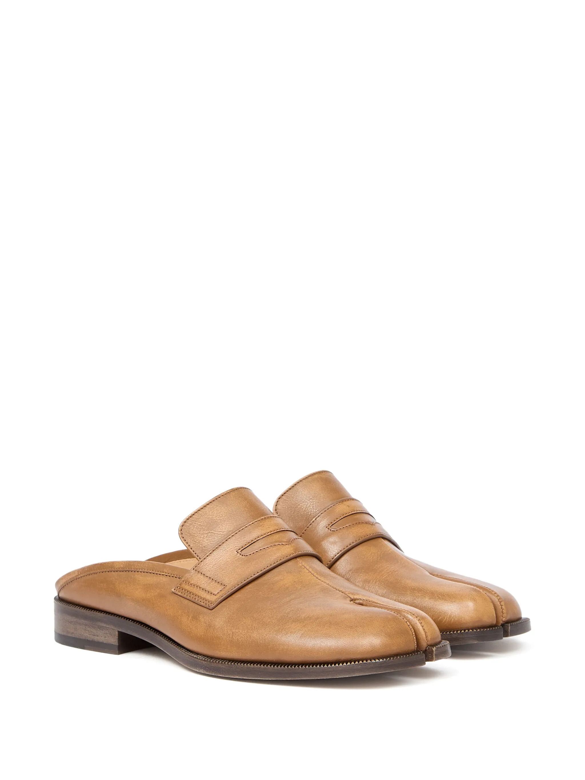 Maison Margiela oc11z0526 Tabi Loafers Mules in Light Brown Size US 6 / IT 36 - 2 Thumbnail