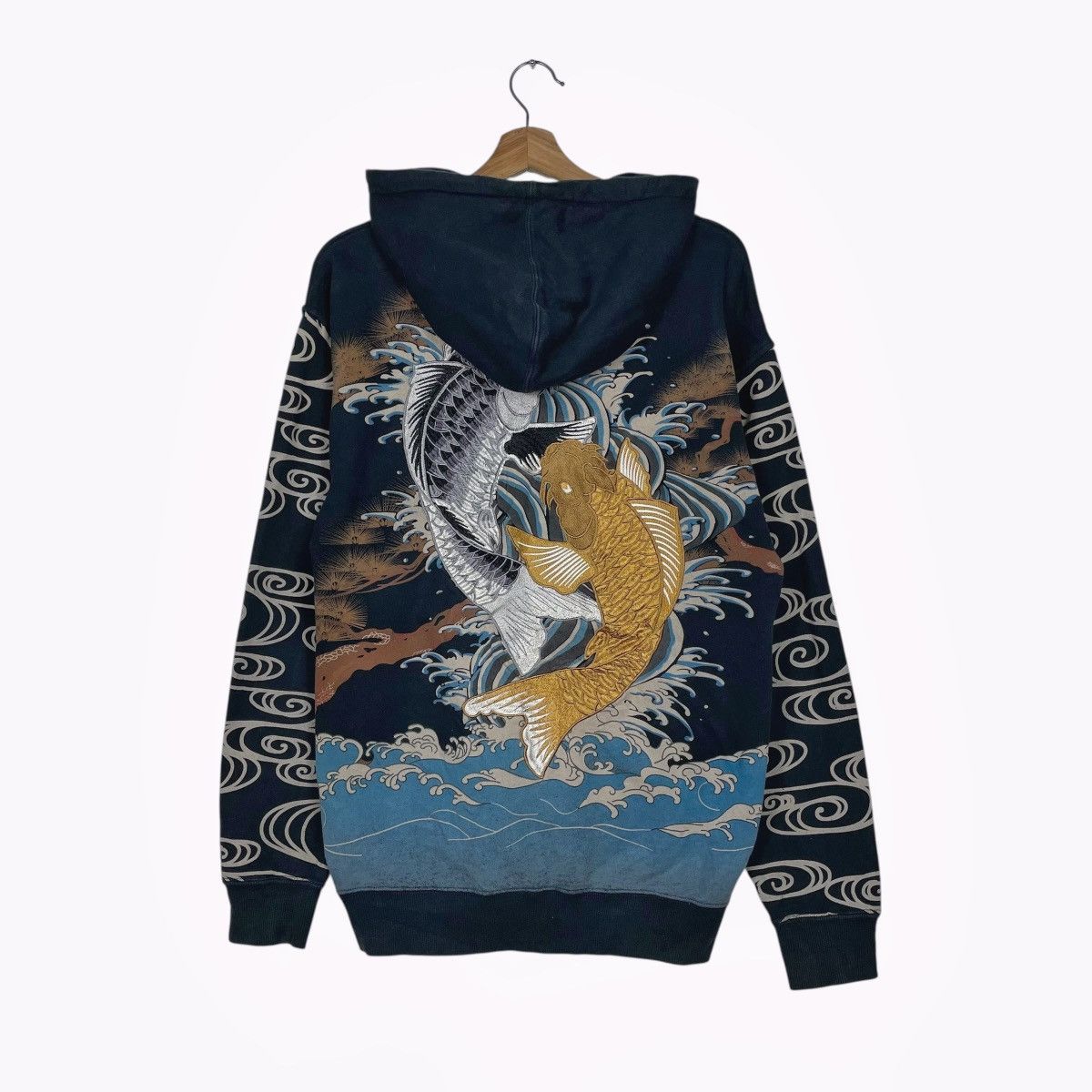 Japanese Brand Japanese Brand Koi Fish Sukajan Zipper Hoodie Size US M / EU 48-50 / 2 - 1 Thumbnail