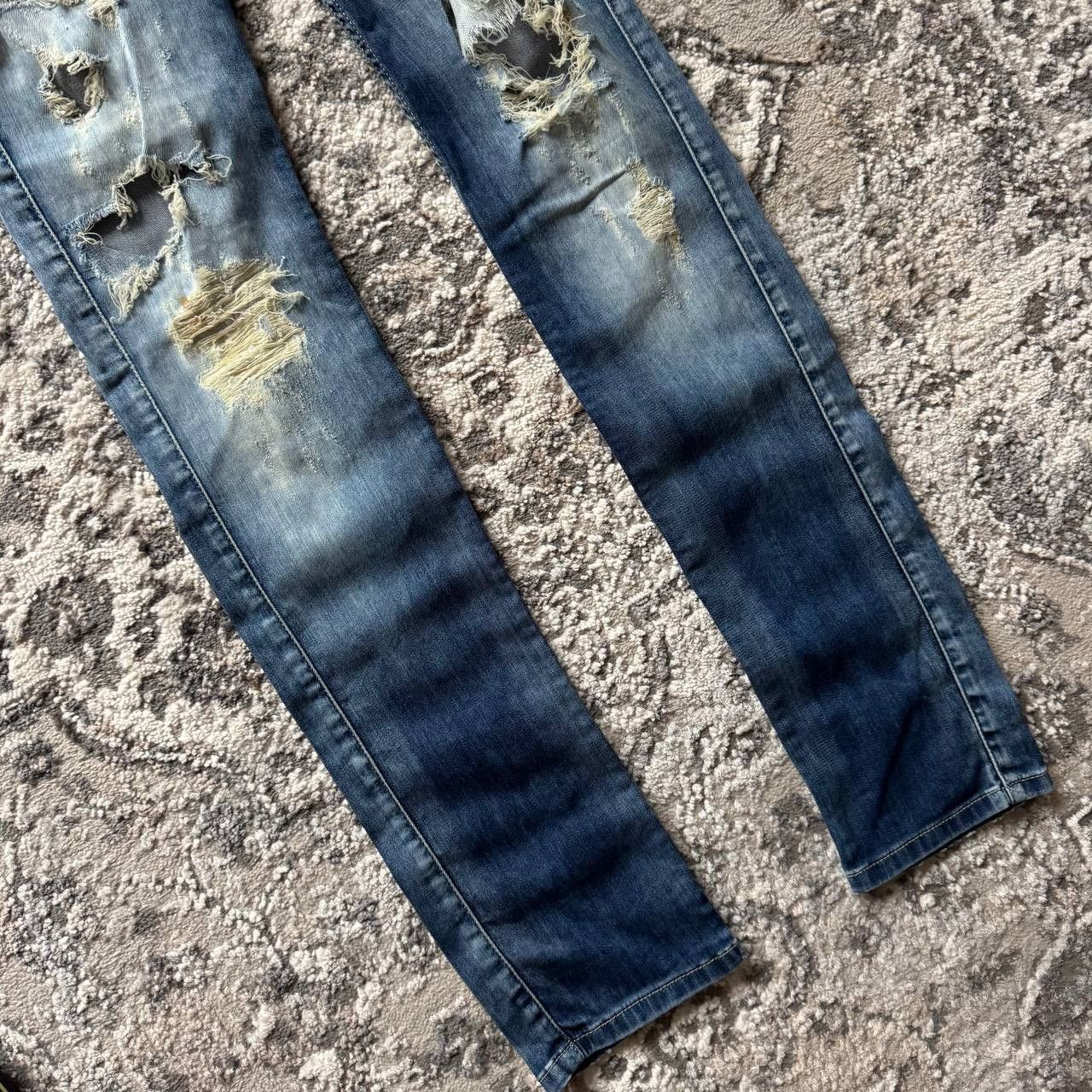 Andy Warhol Andy Warhol Pepe Jeans Crazy Distressed Washed Denim Jeans Size US 26 / EU 42 - 3 Thumbnail