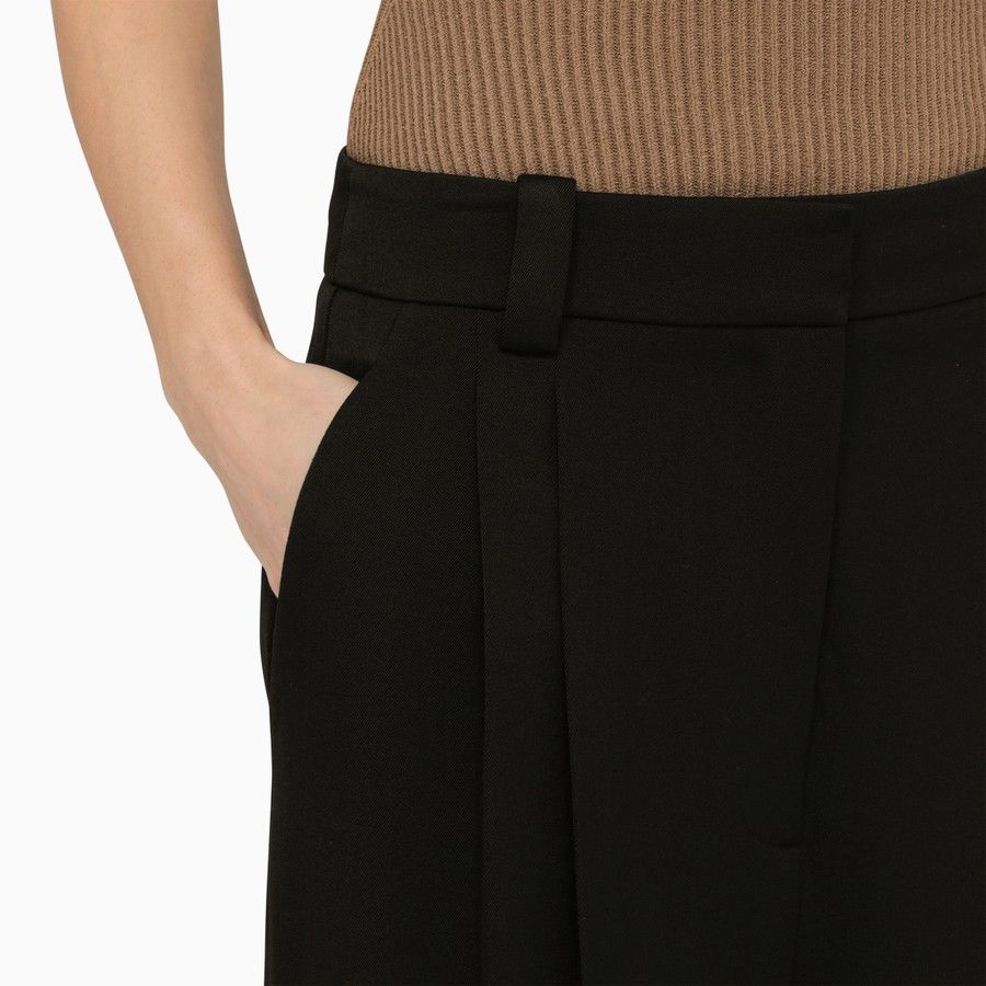 KHAITE o1d2blof0824 Wool-Blend Palazzo Trousers in Black Size 28" / US 6 / IT 42 - 5 Thumbnail