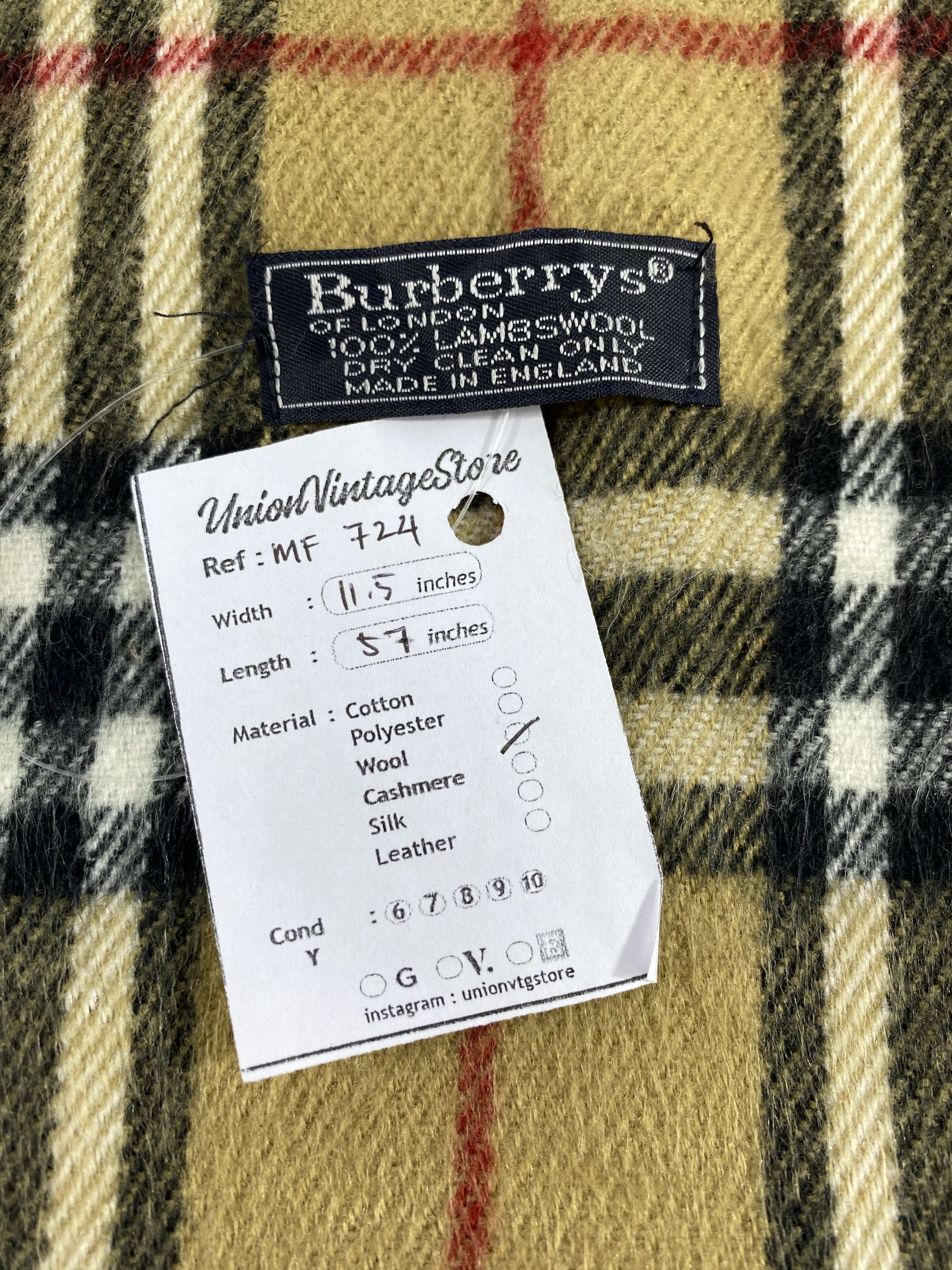 Burberry Vintage Burberry Scarf/Muffler/Neckwear MF724 Size ONE SIZE - 4 Thumbnail