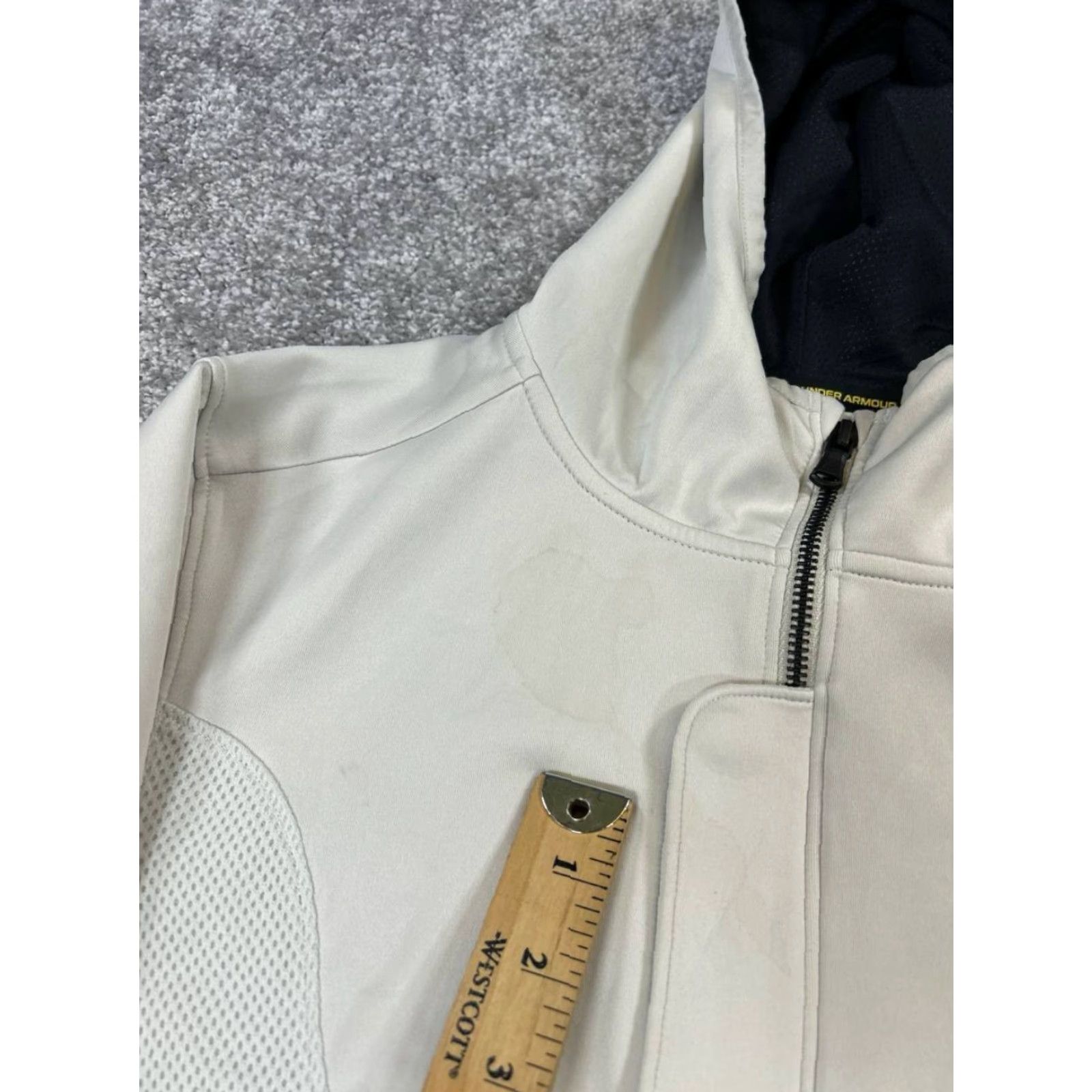 Under Armour Under Armour Curry Stealth 2.0 Hoodie Mens XS Ivory Basketball Quarter Zip Hoodie Size US XS / EU 42 / 0 - 5 Thumbnail