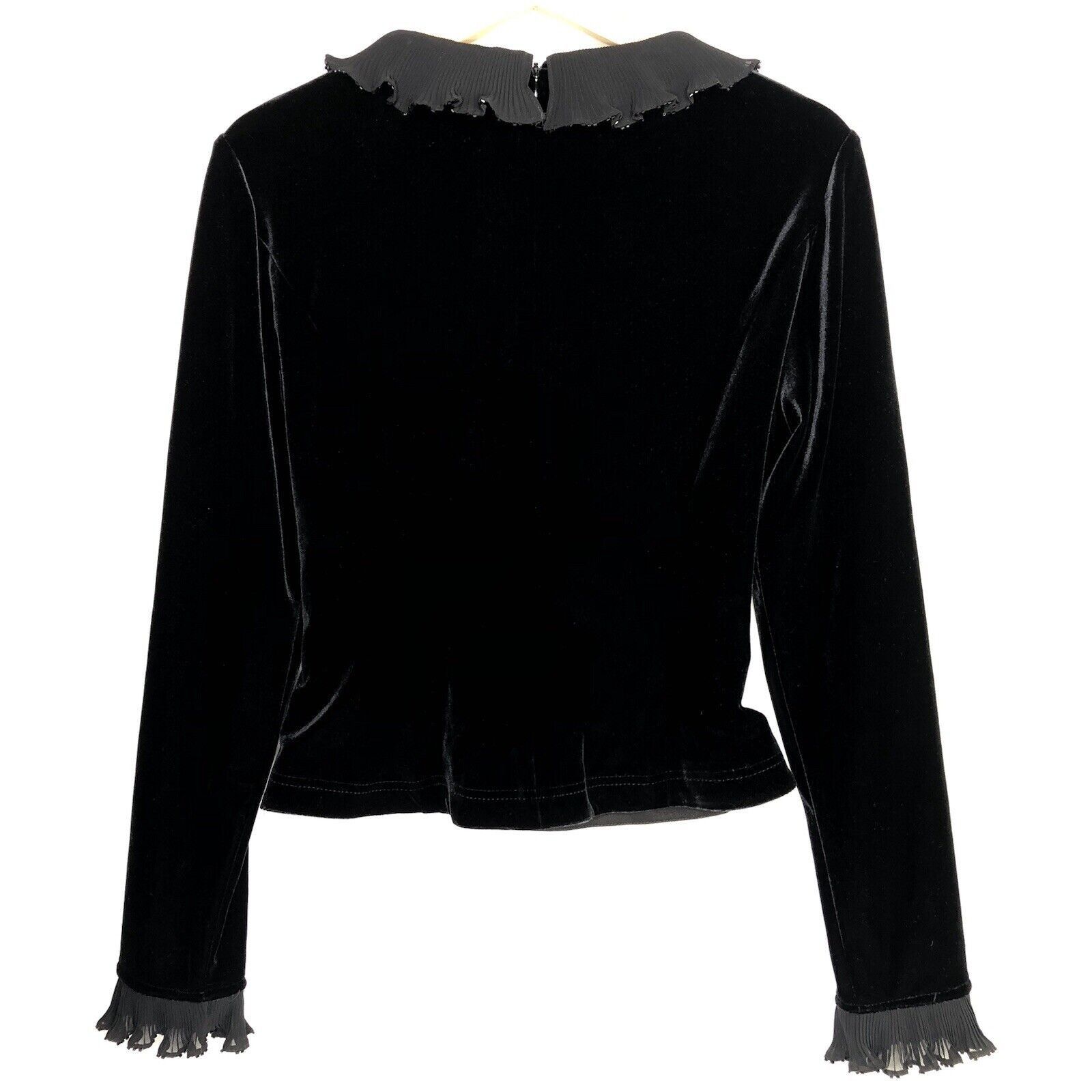 Other Vtg Y2K Jessica Howard Black Velvet Top Sz 6 Surplice V Neck Size M / US 6-8 / IT 42-44 - 2 Thumbnail