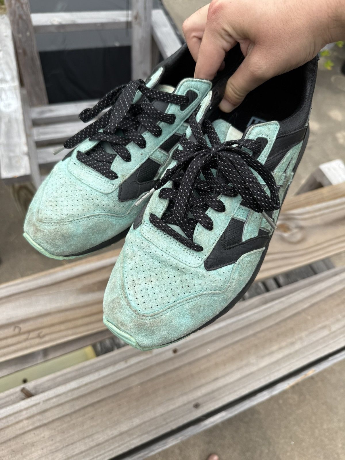 Asics × Kith ASICS Gel-Saga Diamond Supply Co Ronnie Fieg Aqua Blue Black Size US 10 / EU 43 - 3 Thumbnail