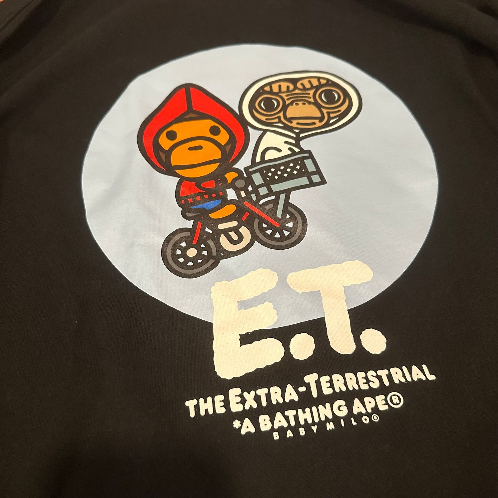 Bape BAPE x E.T. Baby Milo Long-Sleeve Tee – Black XL Size US XL / EU 56 / 4 - 2 Thumbnail