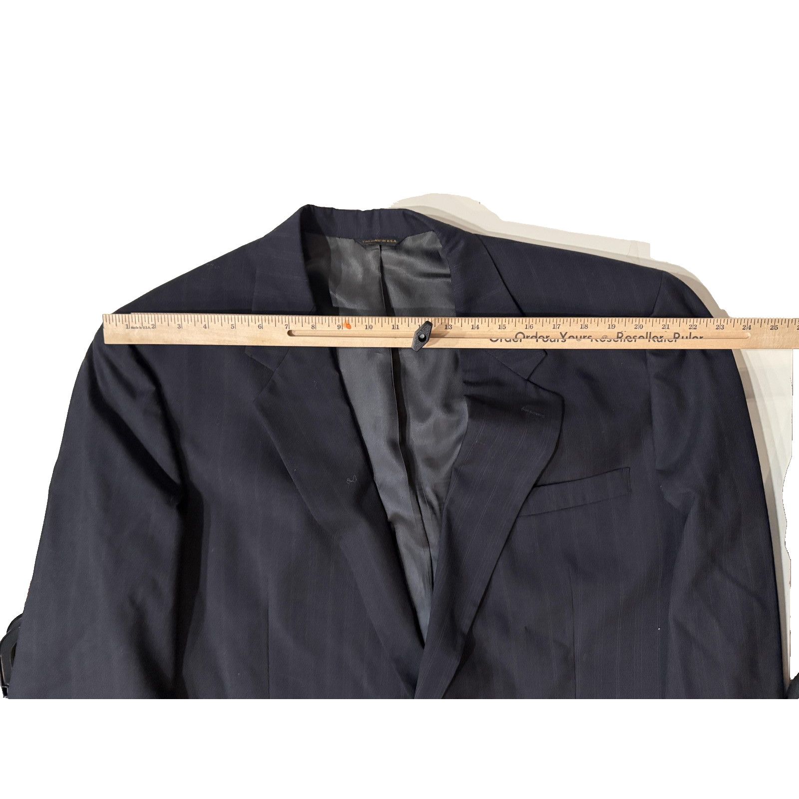Austin Reed Vintage 80s Austin Reed Blazer Mens LG Navy Pinstripe London Size 50R - 4 Thumbnail
