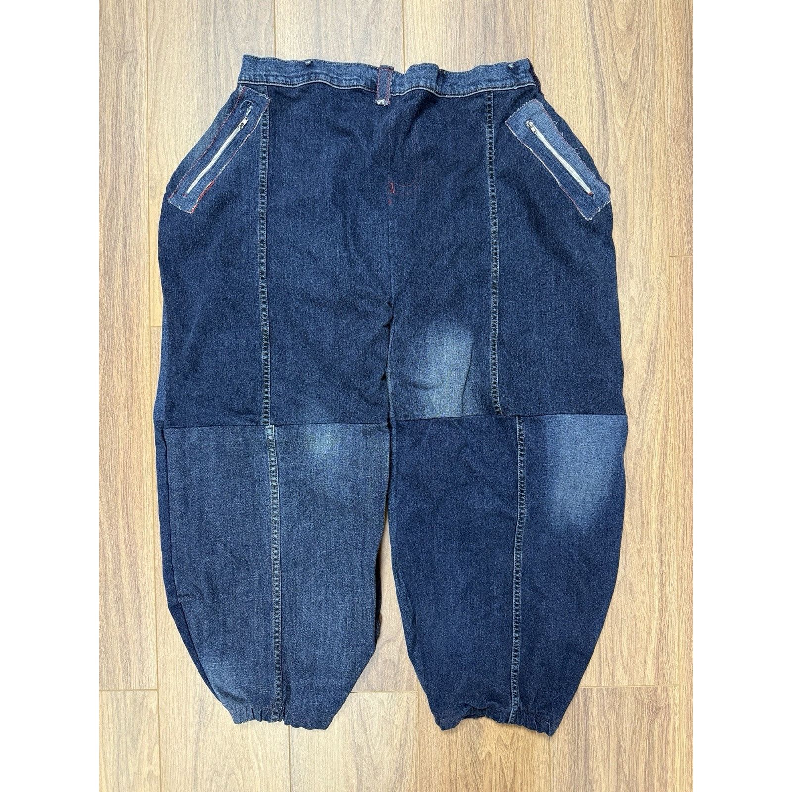 Vintage Vintage Handmade Patchwork Jeans Denim Pants Super Baggy Size US 38 / EU 54 - 3 Thumbnail