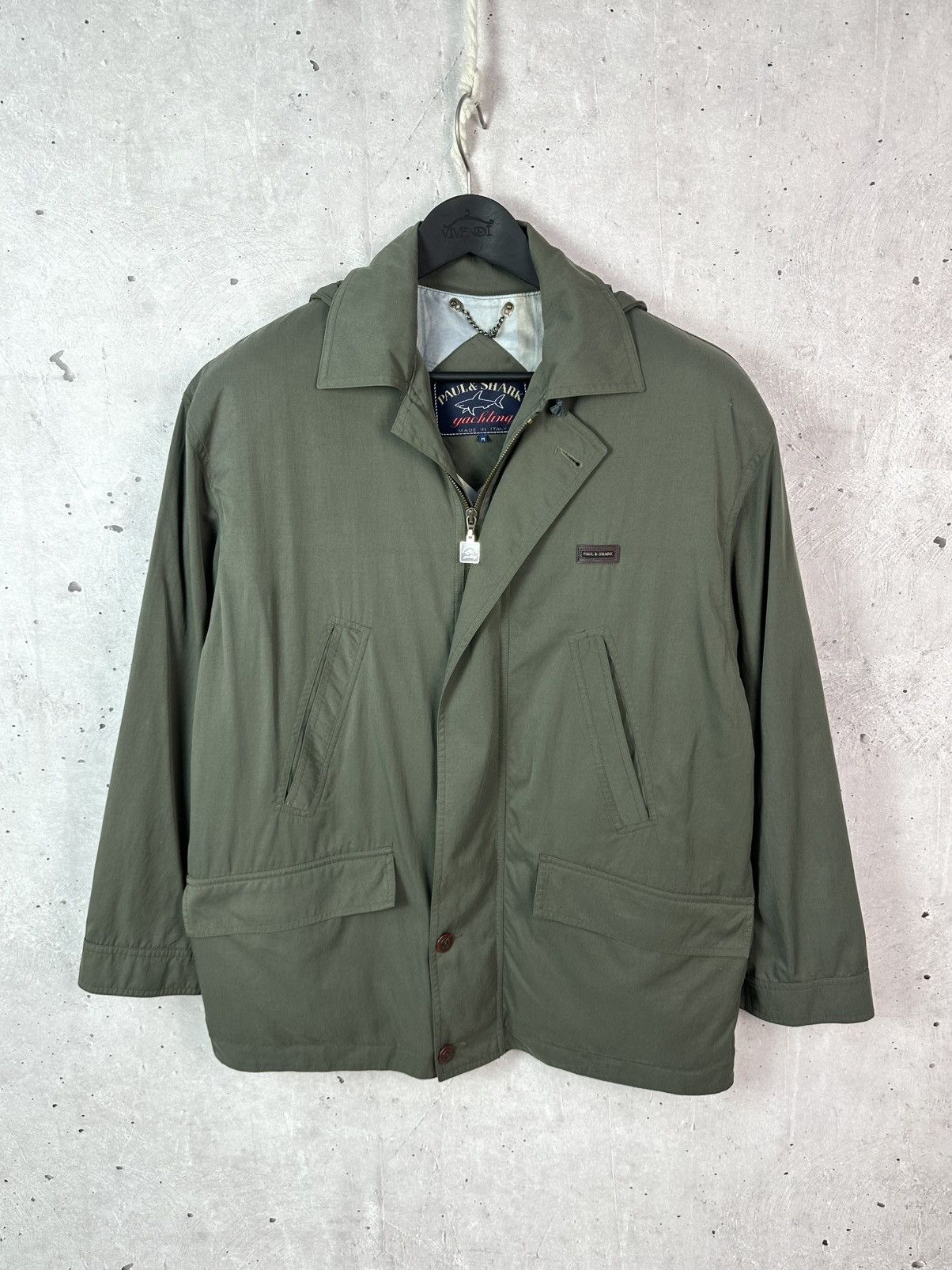 Paul & Shark Made in Italy Khaki Multipocket Hooded Jacket