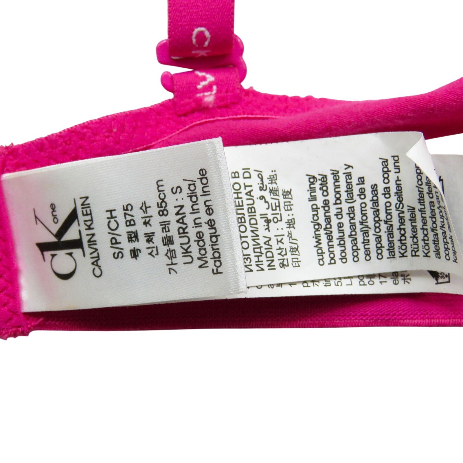 Calvin Klein Calvin Klein CK ONE Hot Pink Triangle Bra Size Small Size S / US 4 / IT 40 - 7 Thumbnail